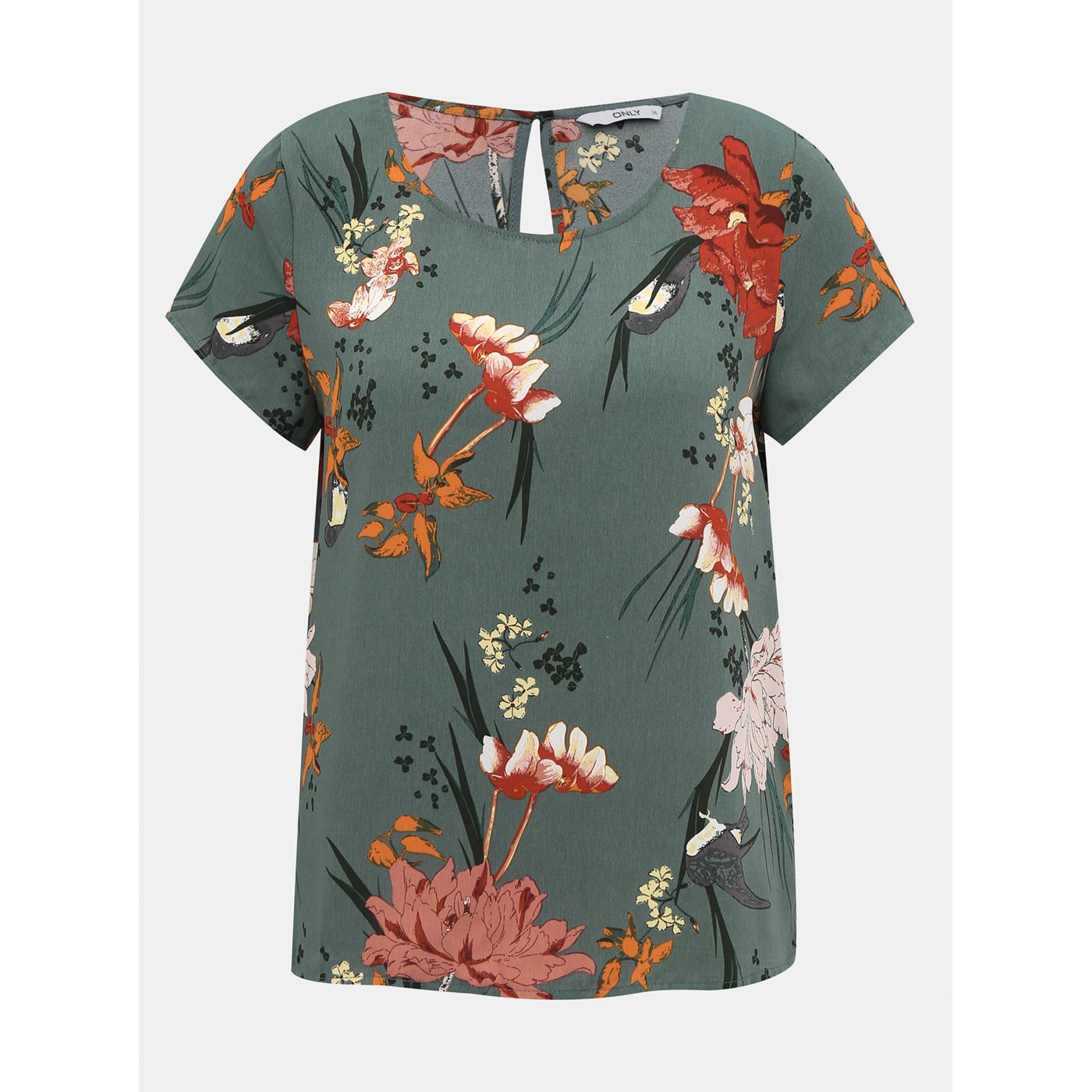 Green floral blouse ONLY Eleonora