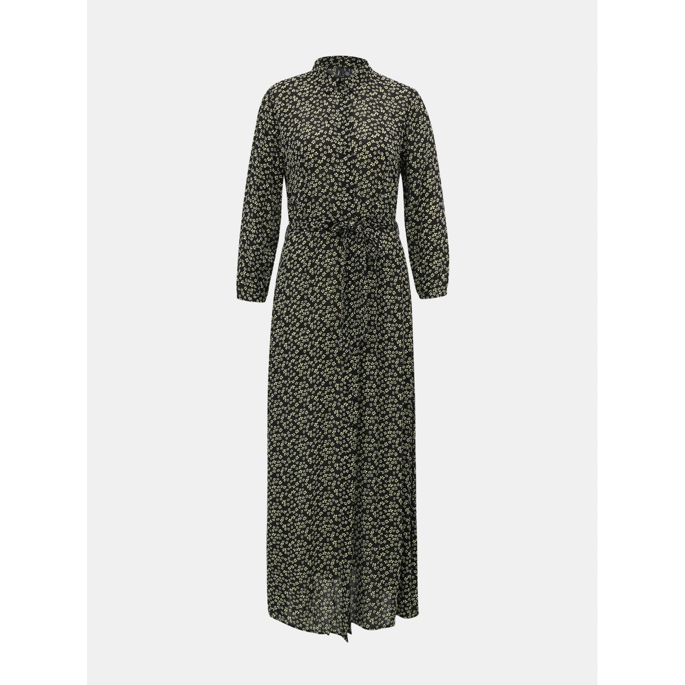 Black floral shirt maxi dress VERO MODA Athen