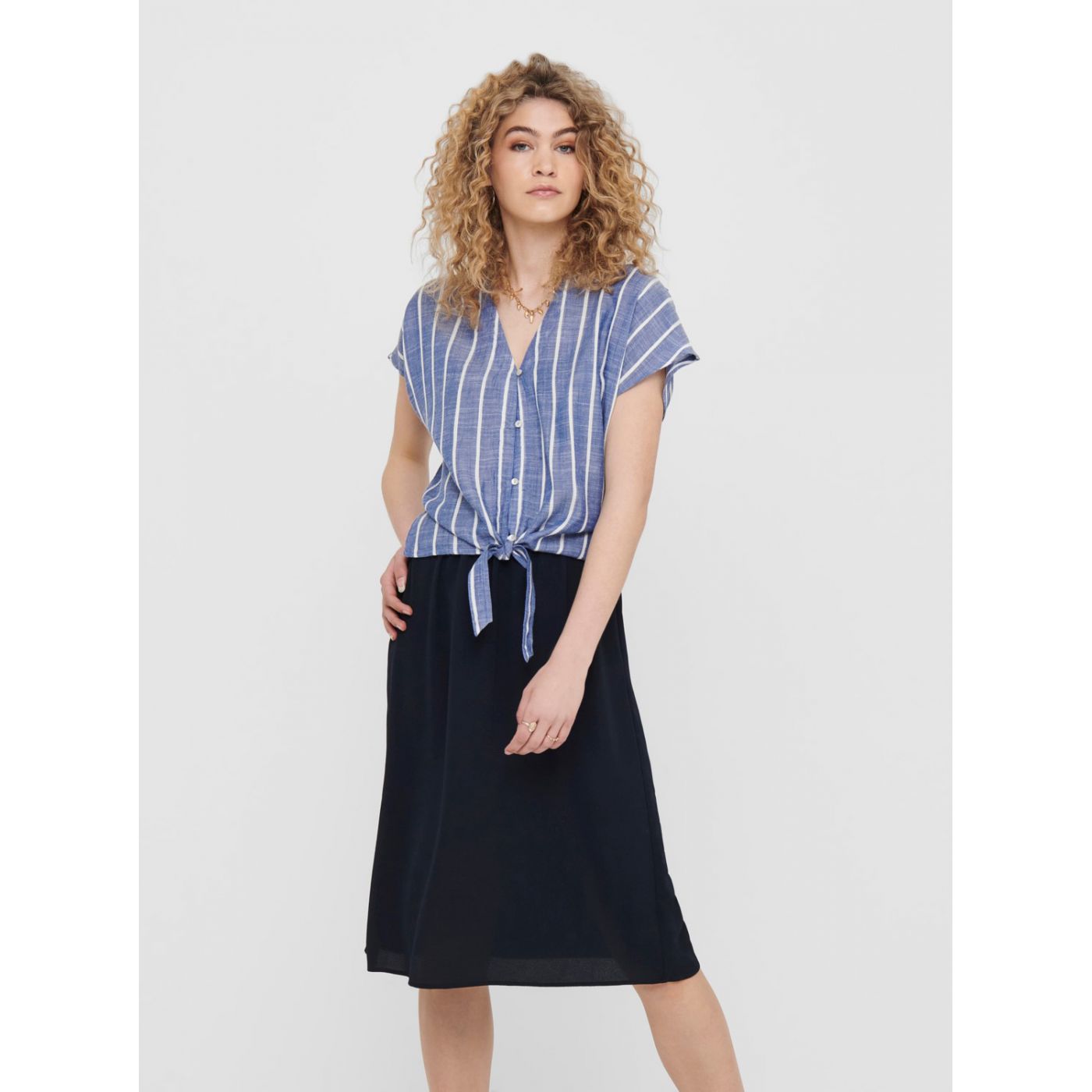 Blue striped blouse Jacqueline de Yong Janine