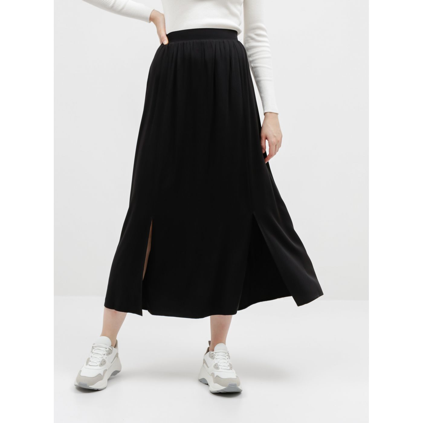 Black maxi skirt VILA Suvita