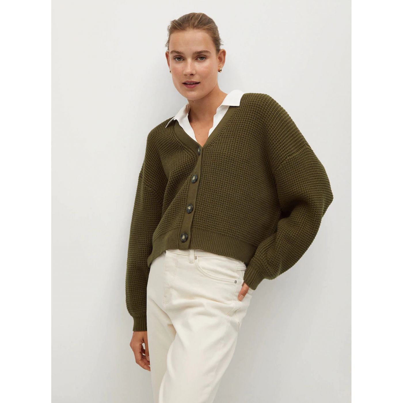 Khaki Free Cardigan Mango Grape