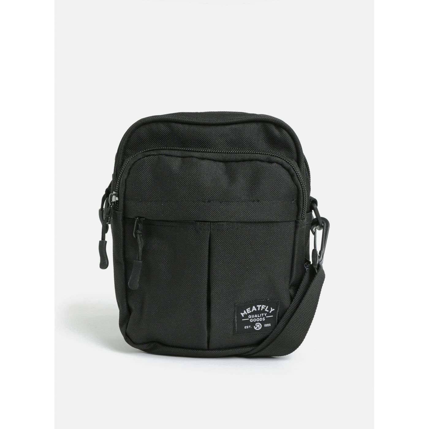 Black crossbody bag with meatfly hardy