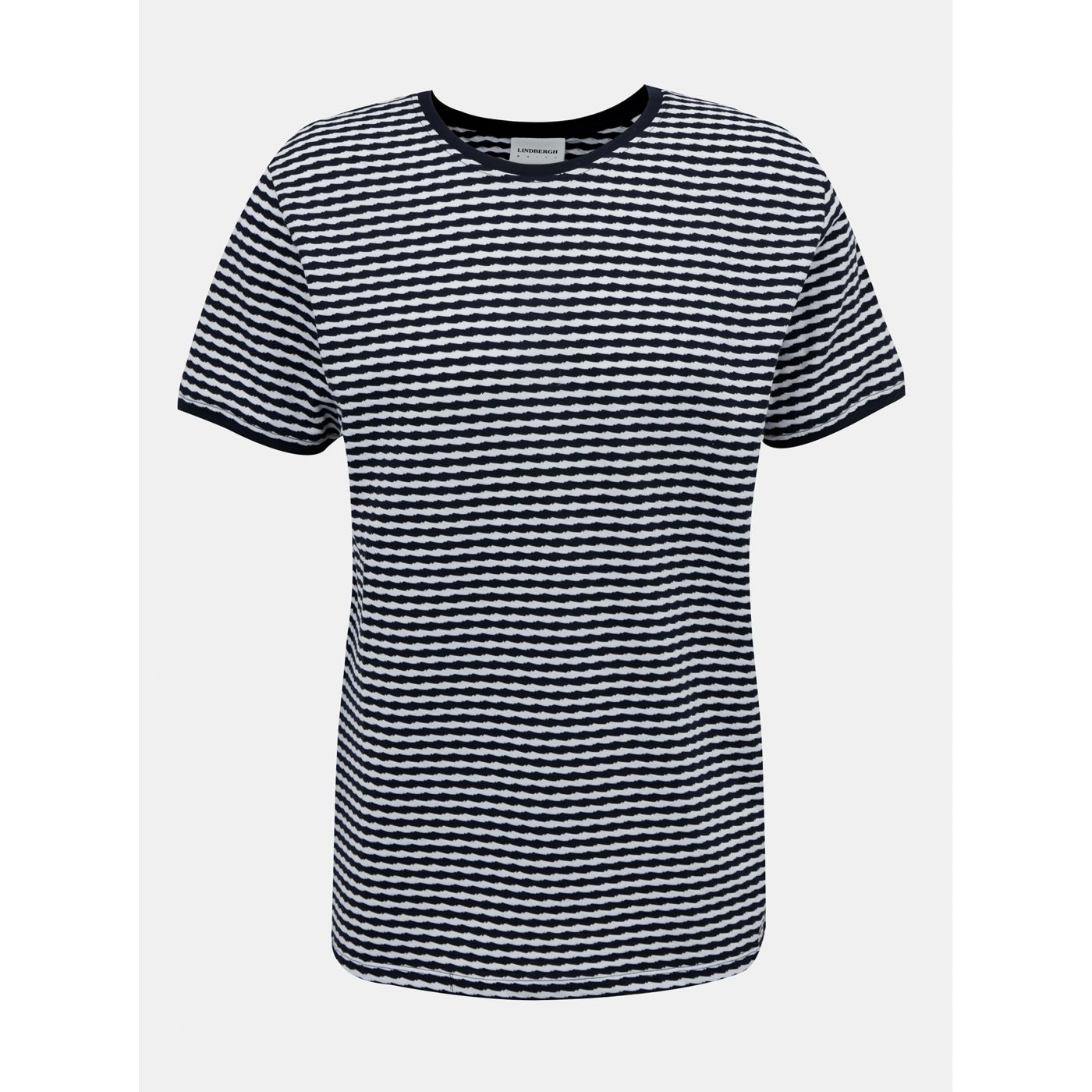 Lindbergh Dark Blue Striped T-Shirt