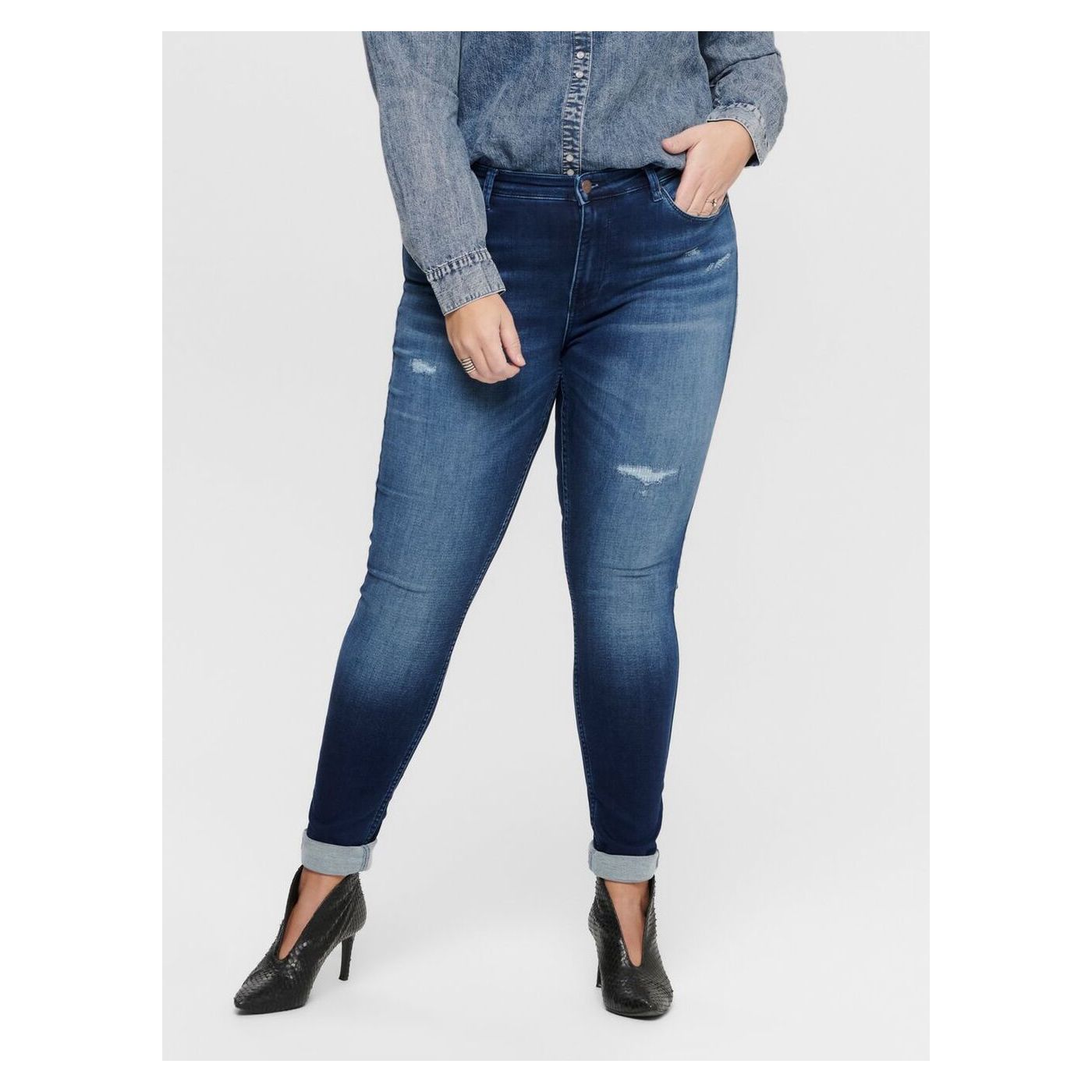 Blue Skinny Fit Jeans ONLY CARMAKOMA