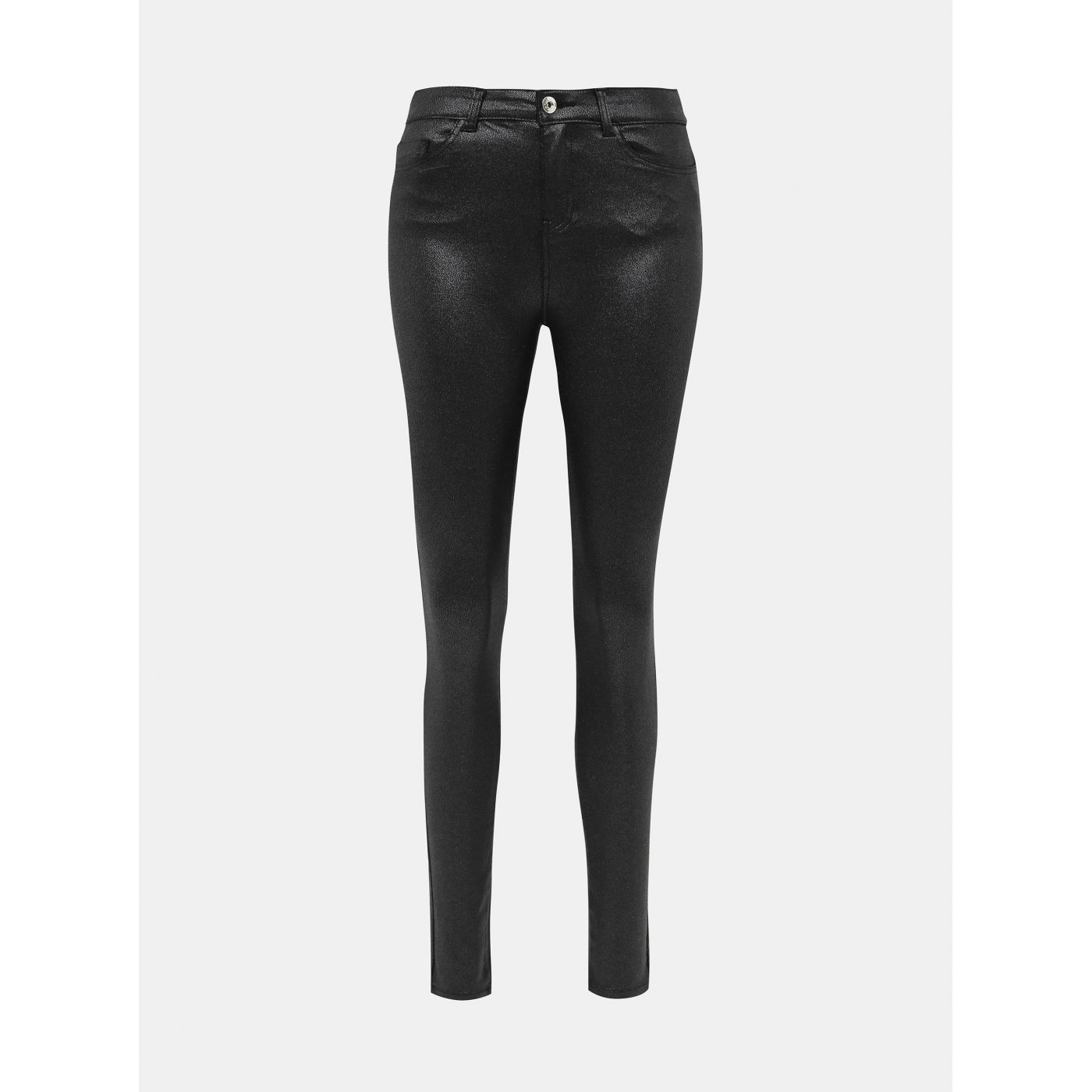 Noisy May Callie Black Glittery Skinny Fit Pants
