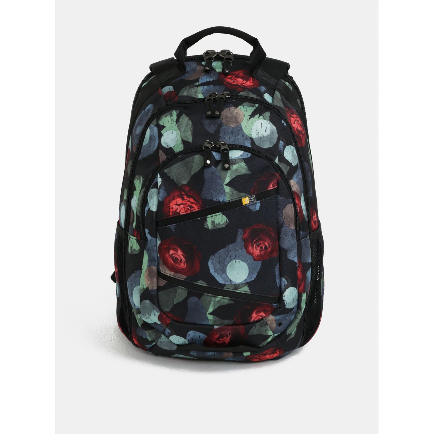 Black Patterned Notebook Backpack 15.6