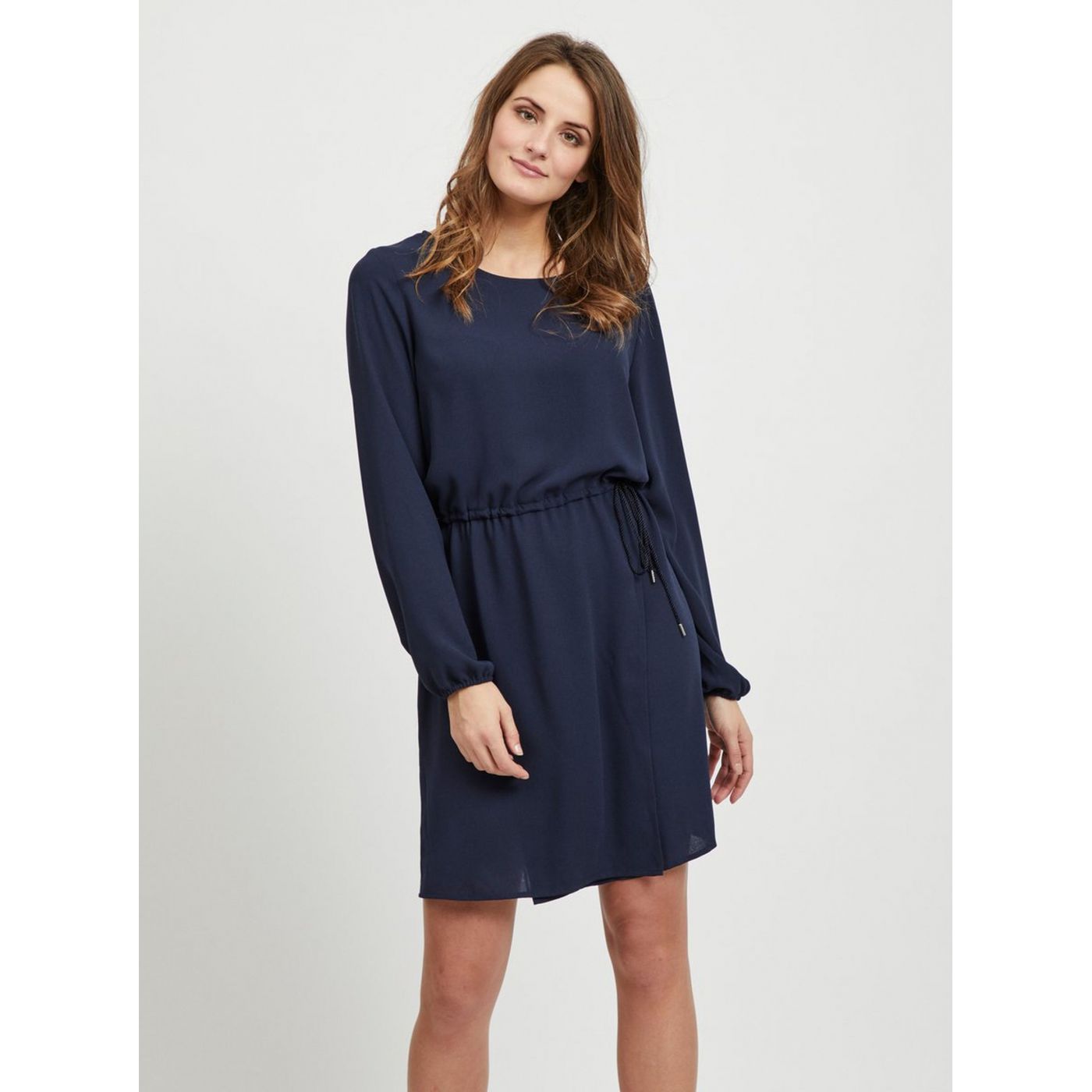 Dark blue dress with translared skirt VILA Sarina
