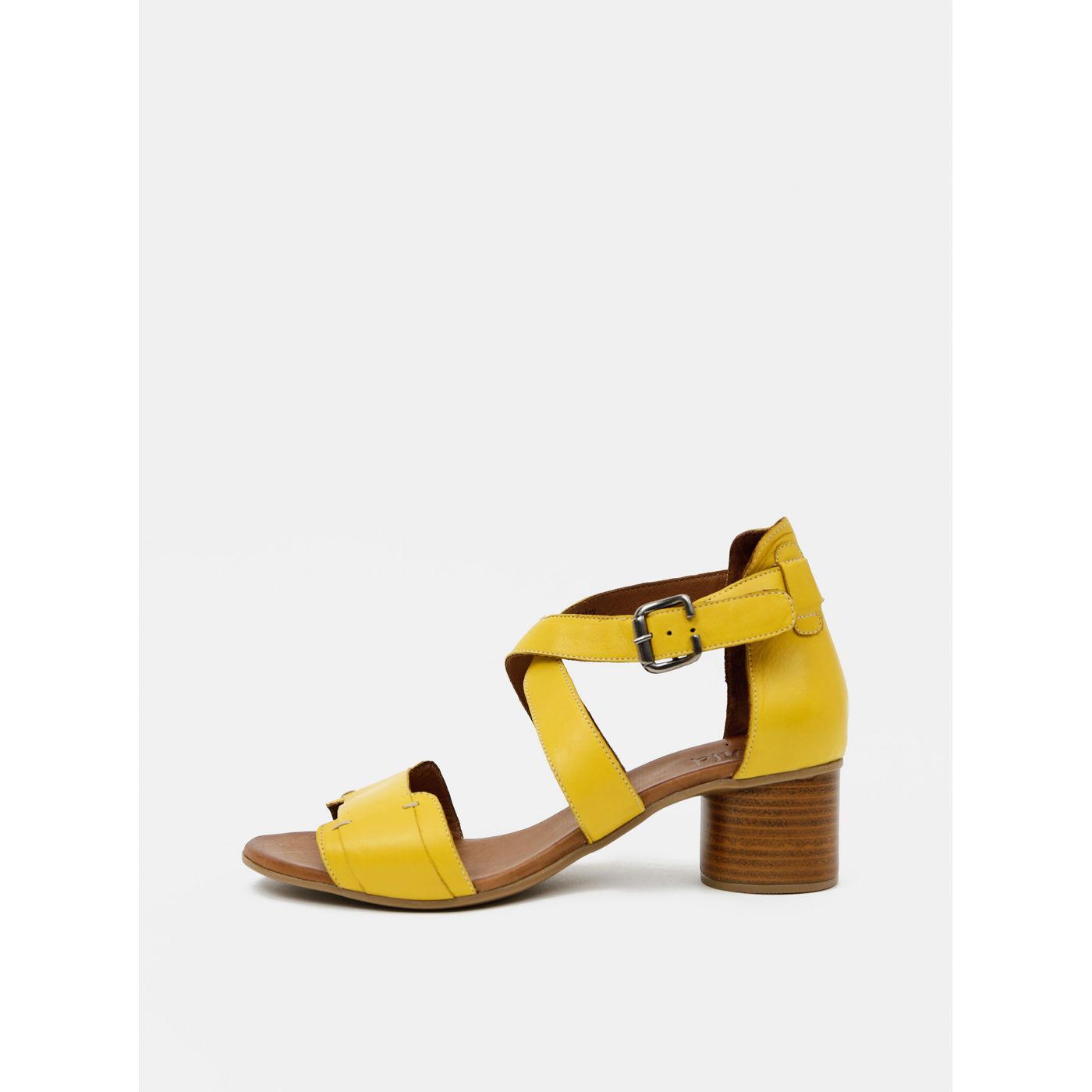 Yellow leather sandals WILD