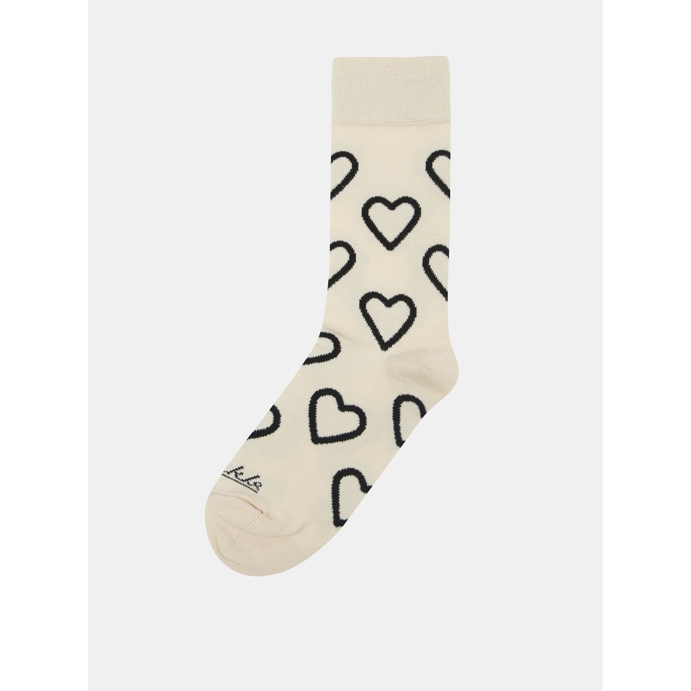 Black-cream patterned socks Fusakle Badass Love