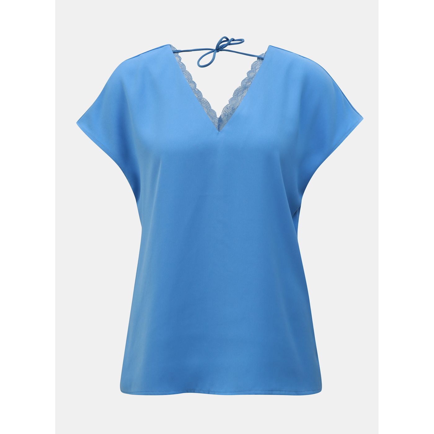 Blue blouse with VERO MODA Rosa lace