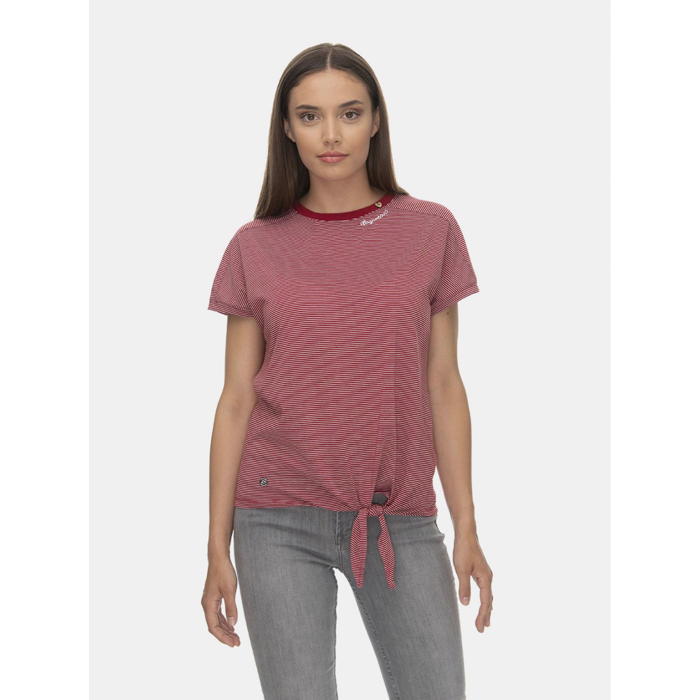 Ragwear Bolivia Burgundy Striped T-Shirt