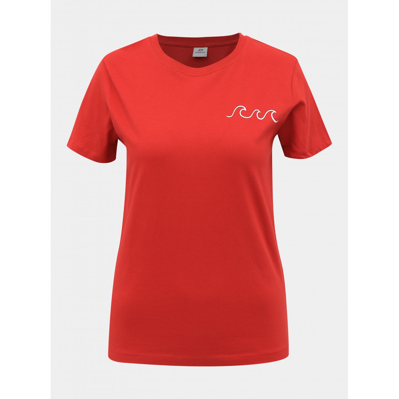 Red T-shirt Jacqueline de Yong Happy Live