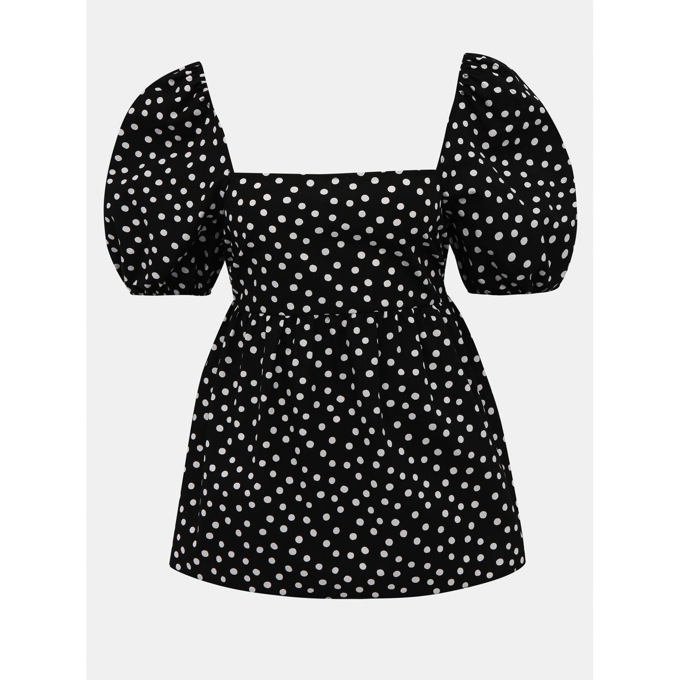 Miss Selfridge Poplin Black Spotted Blouse