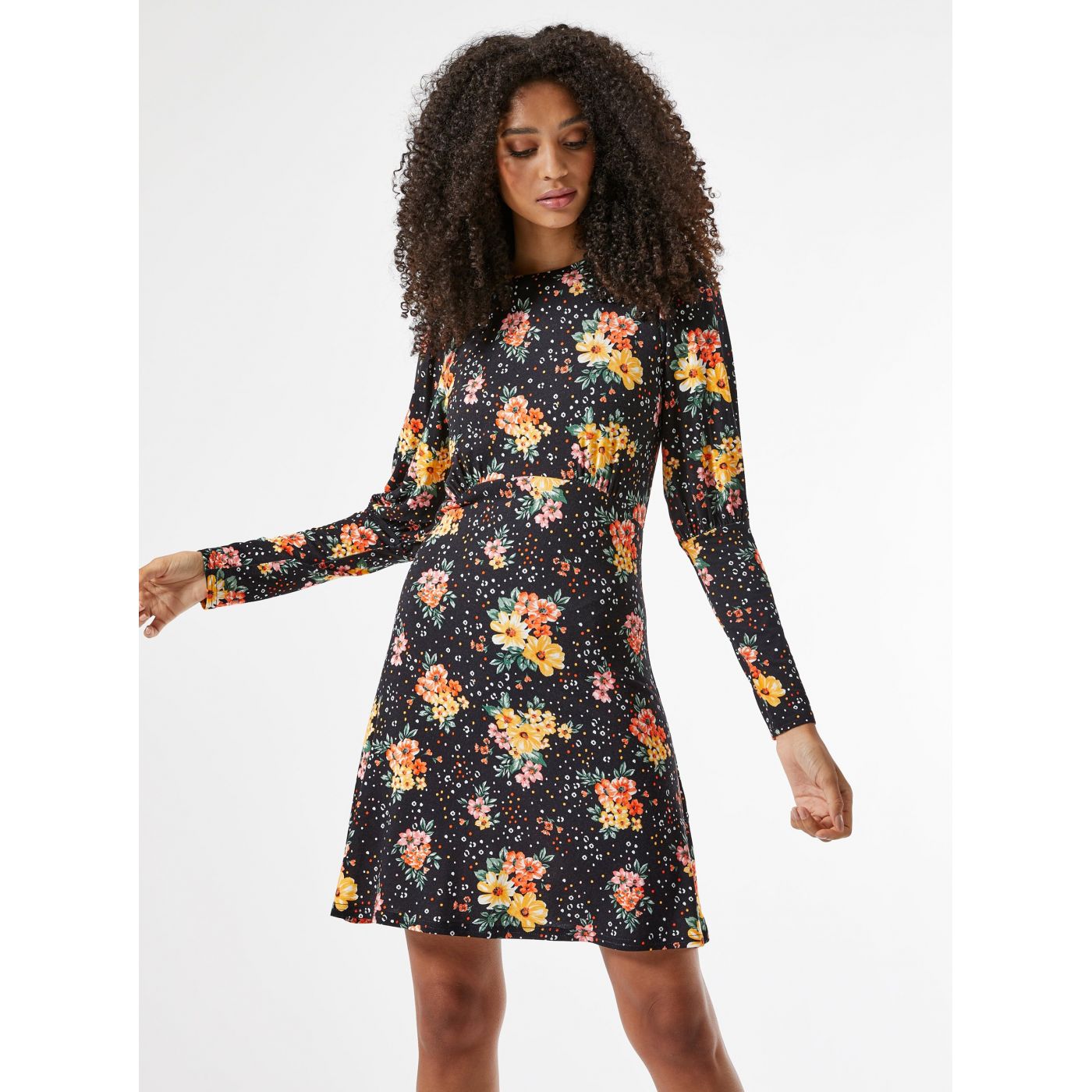Dorothy Perkins Black Floral Dress