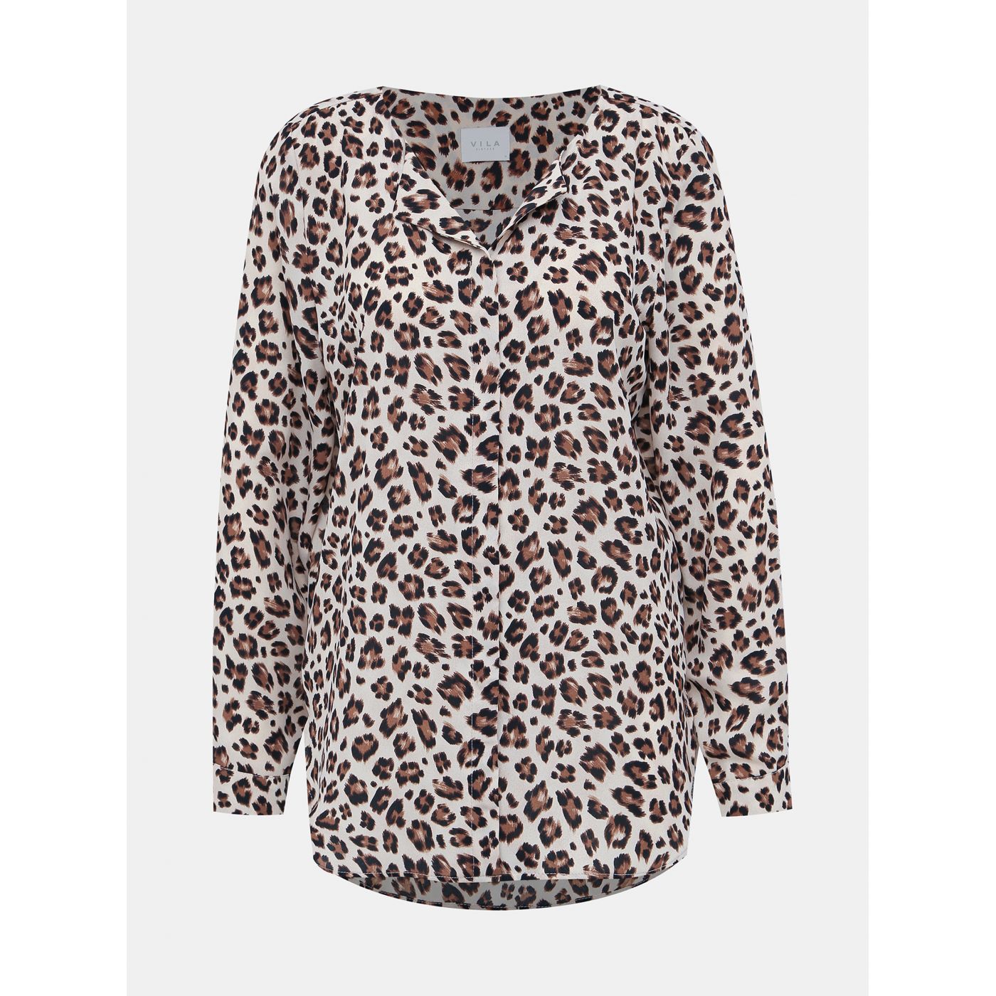 Beige leopard-print blouse VILA Lucy