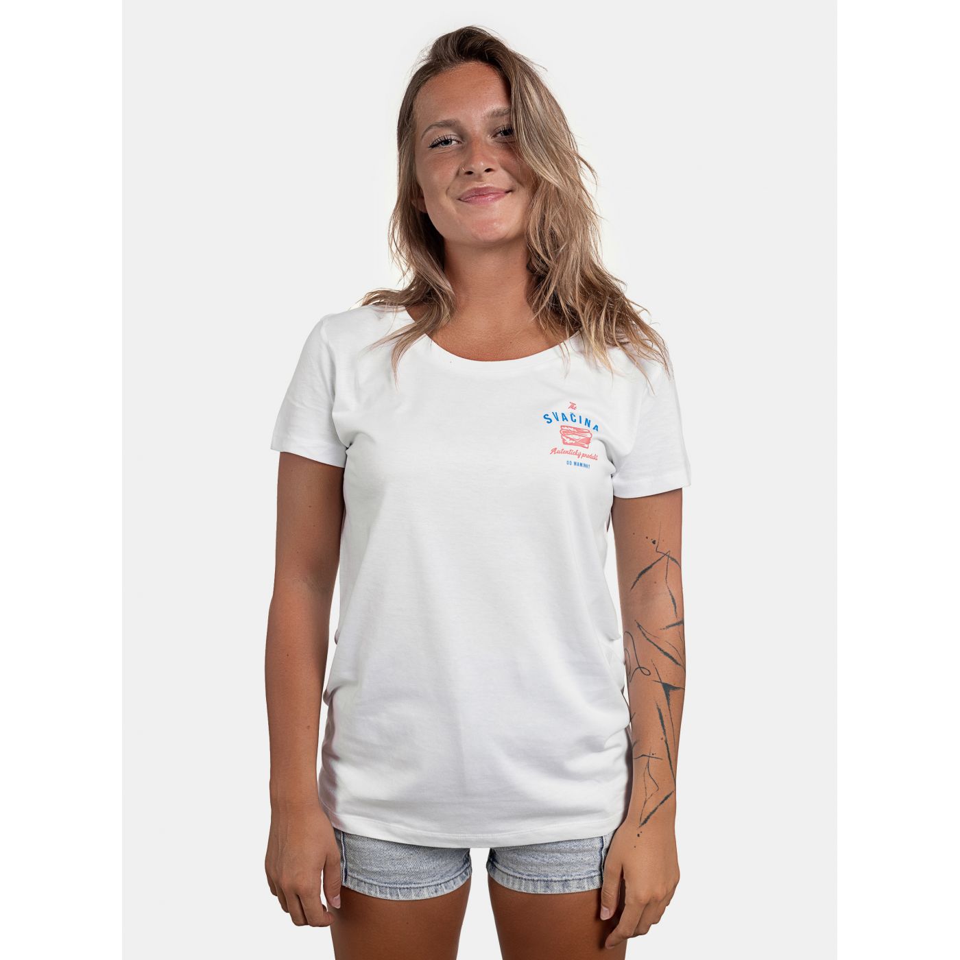 White Women's T-Shirt ZOOT Original Snack from Mom