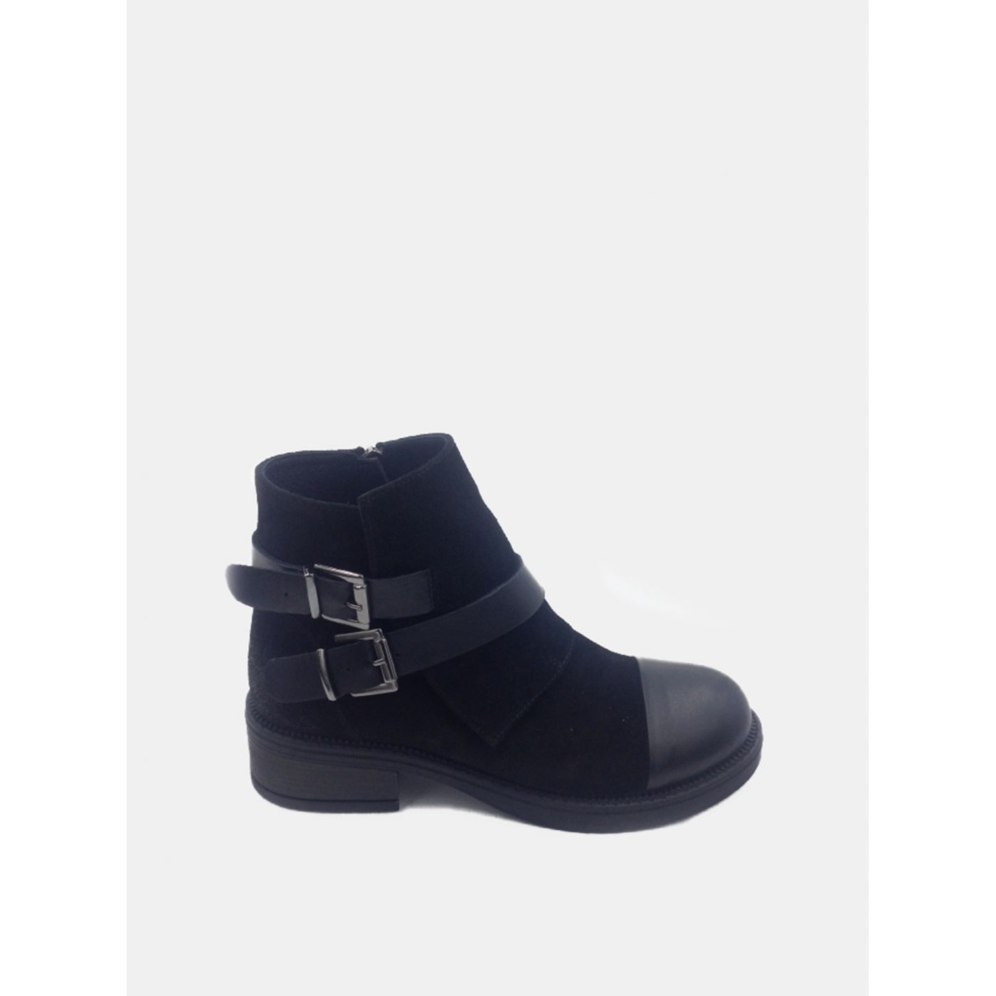 Black Women's Suede Ankle Boots WILD