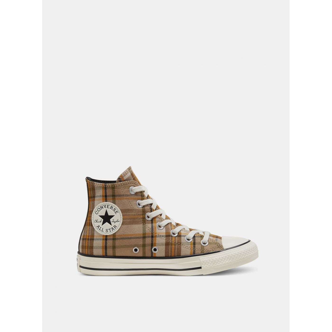Brown Women's Plaid Ankle Sneakers Converse