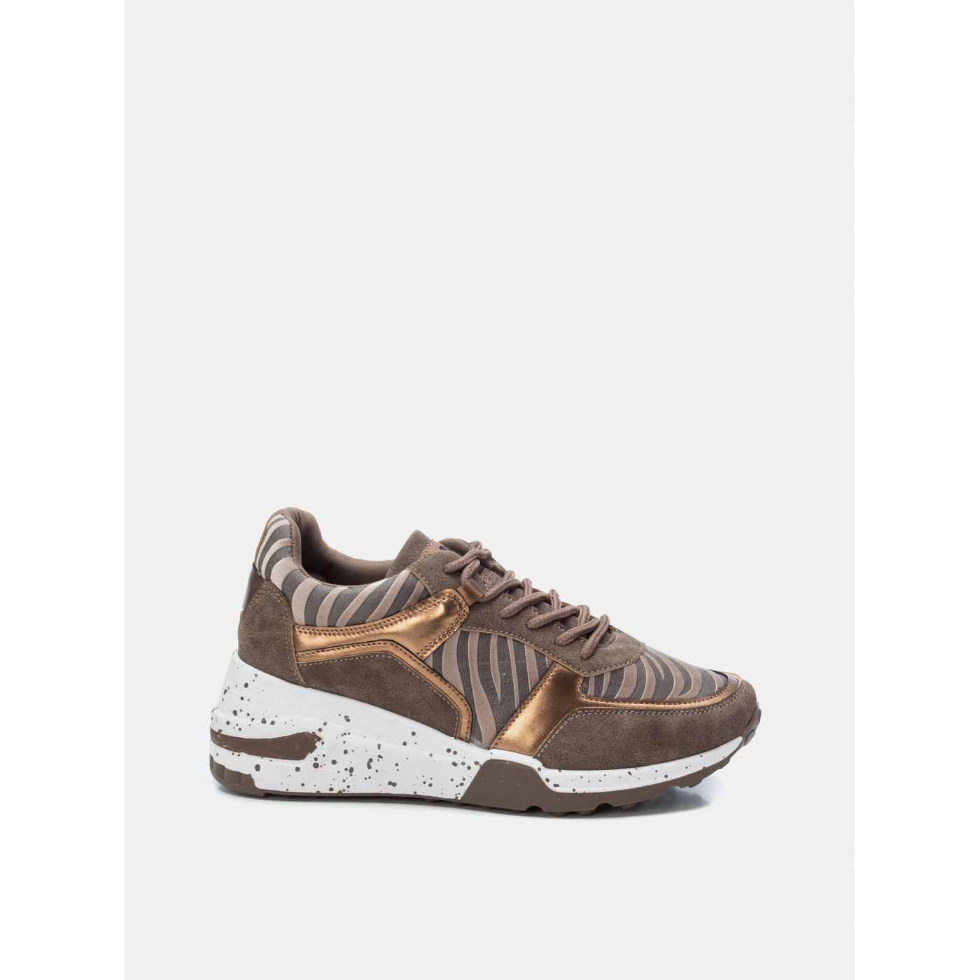 Brown Women's Patterned Sneakers Xti