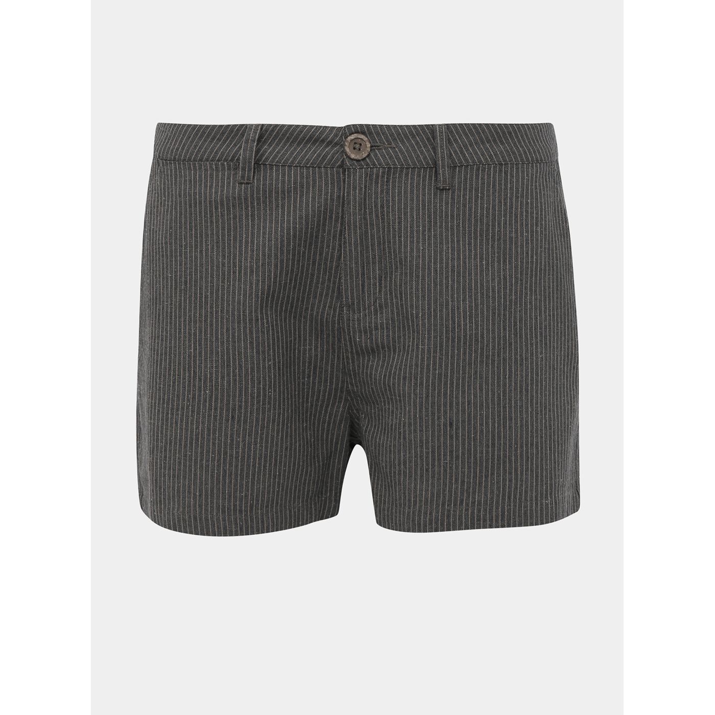Beige Women's Striped Shorts with Flax Flax Flax ZooT Baseline Jade