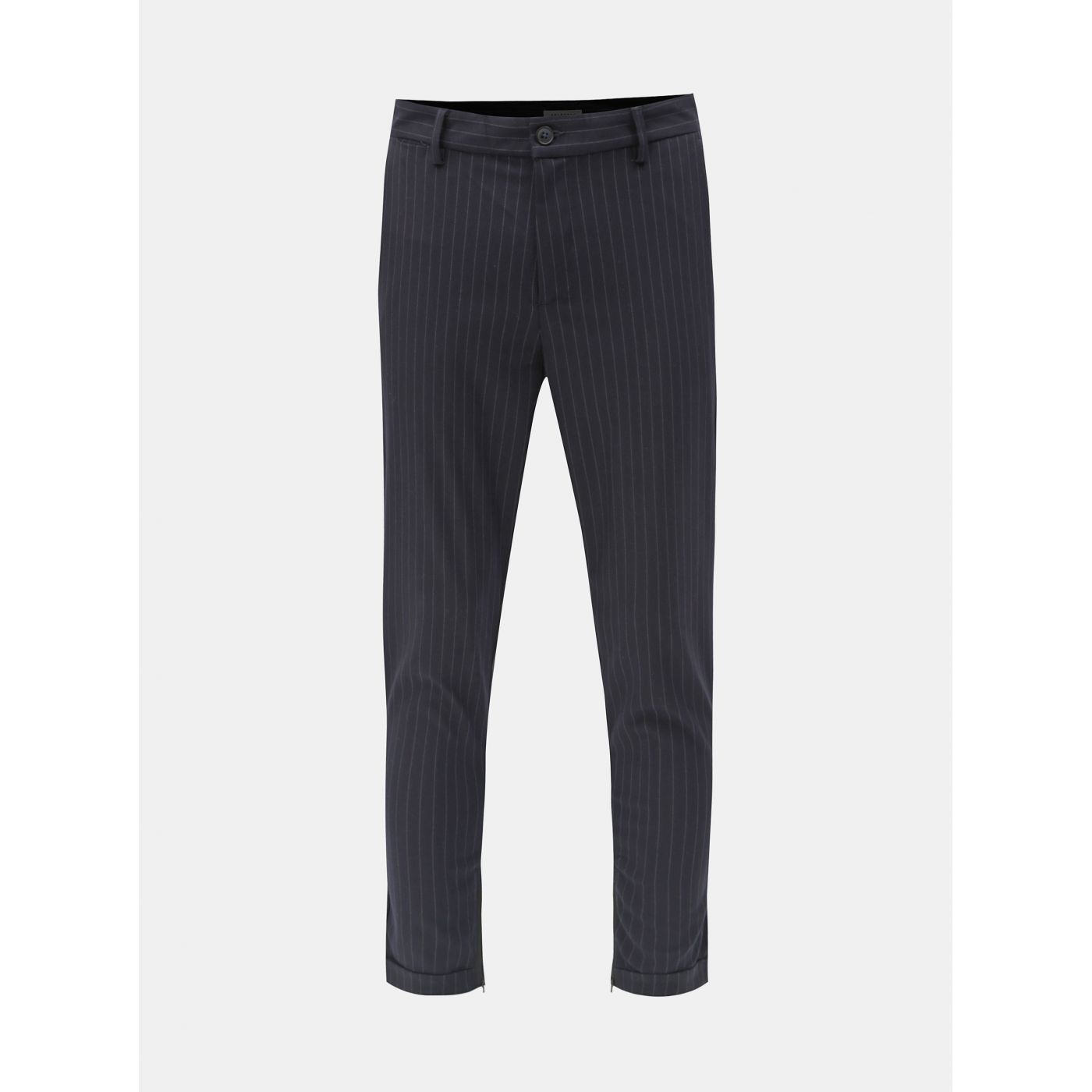 Dark Blue Striped Cropped Pants Selected By Homme Alex