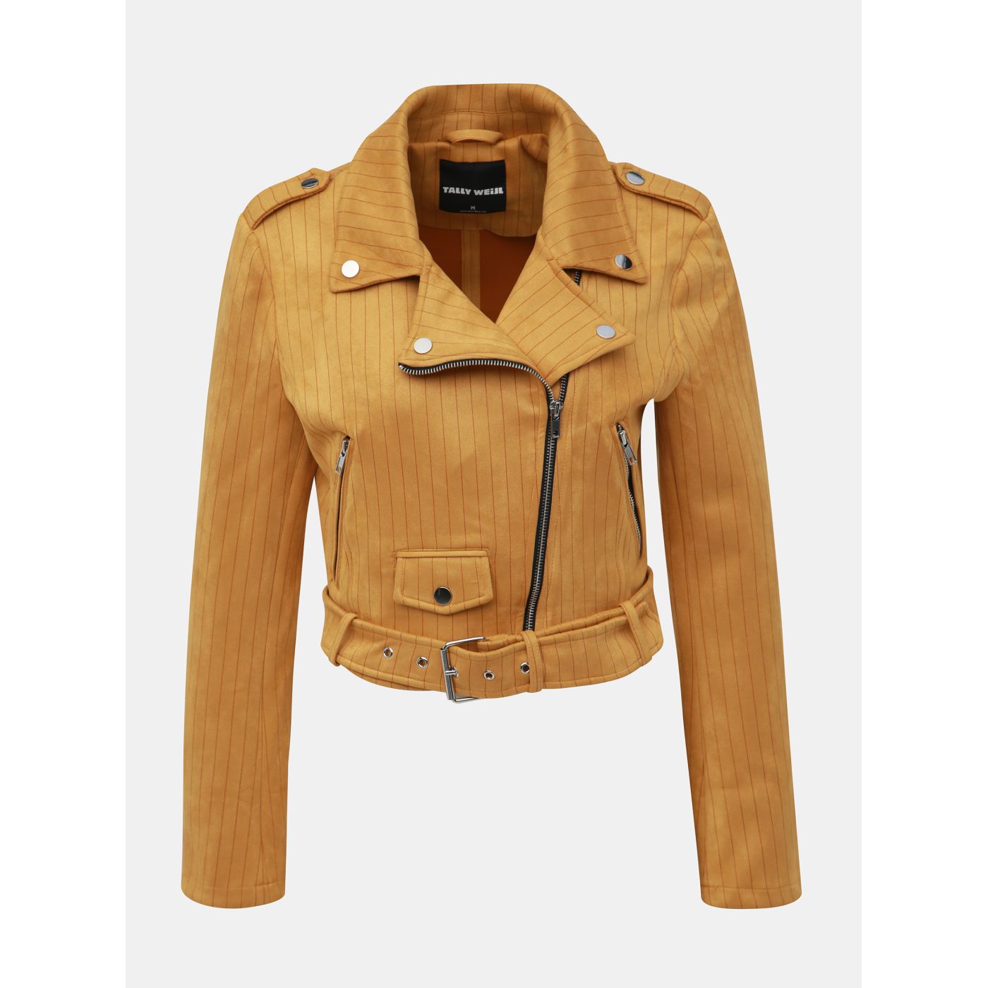 Mustard striped curvature in suede finish TALLY WEiJL
