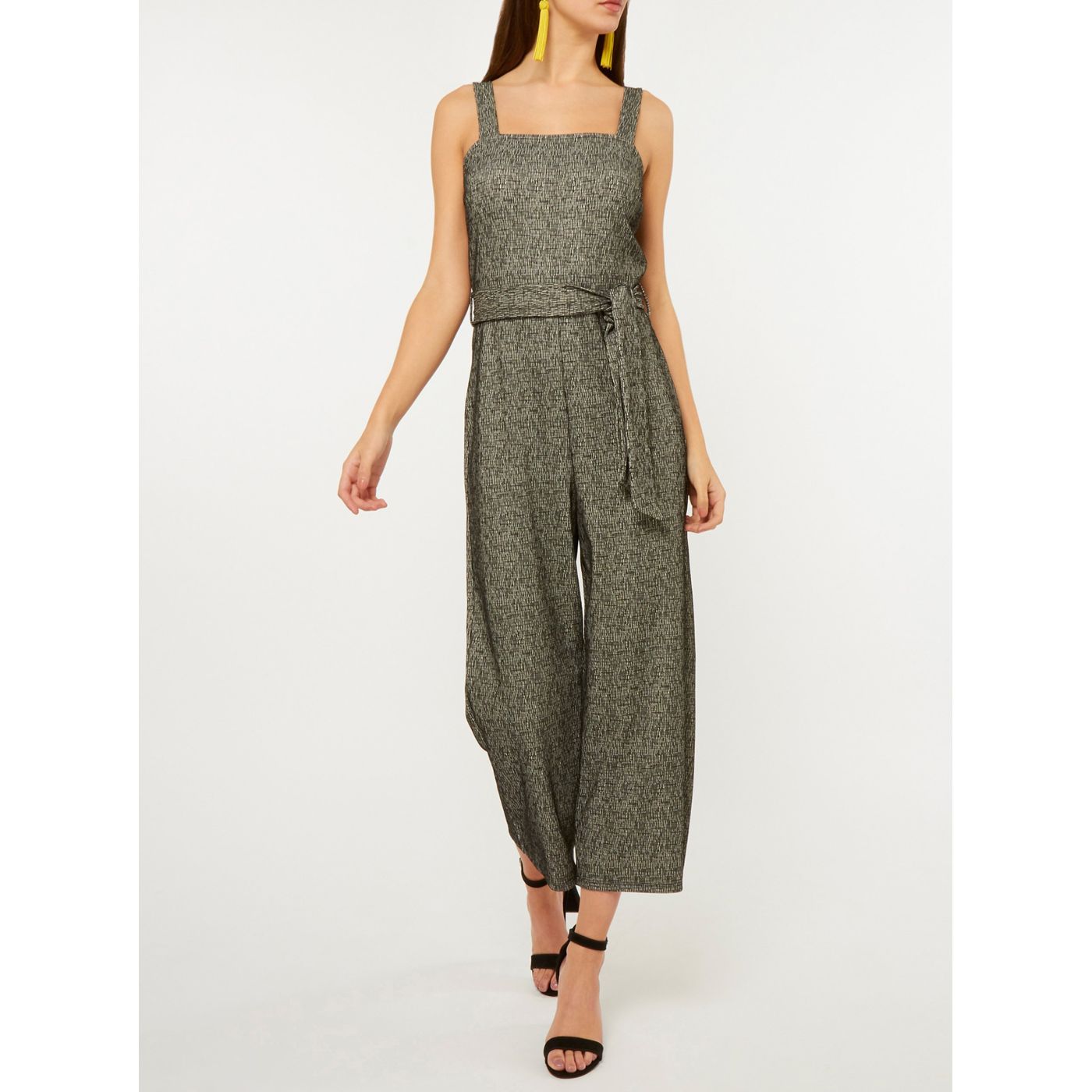 Dorothy Perkins Tall Black Patterned Jumpsuit