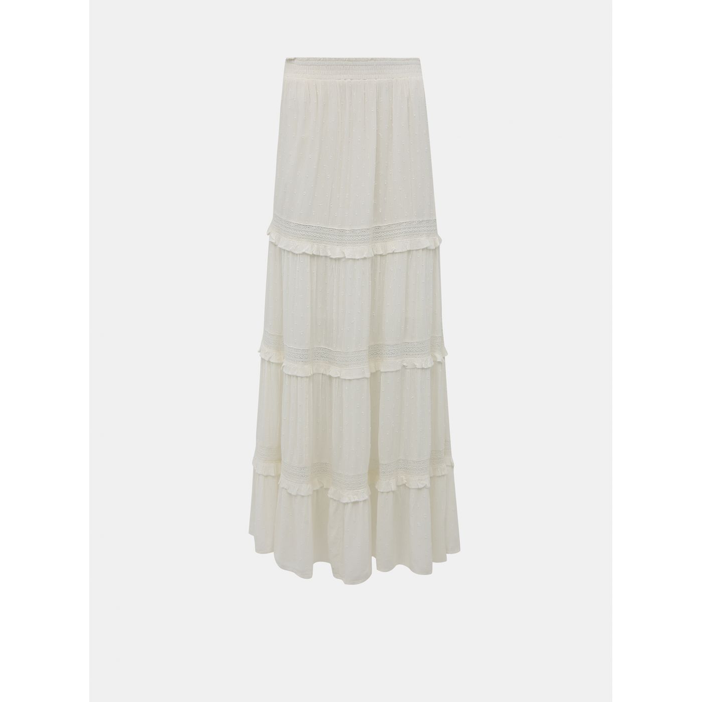 Miss Selfridge Dobby's White Maxi Skirt