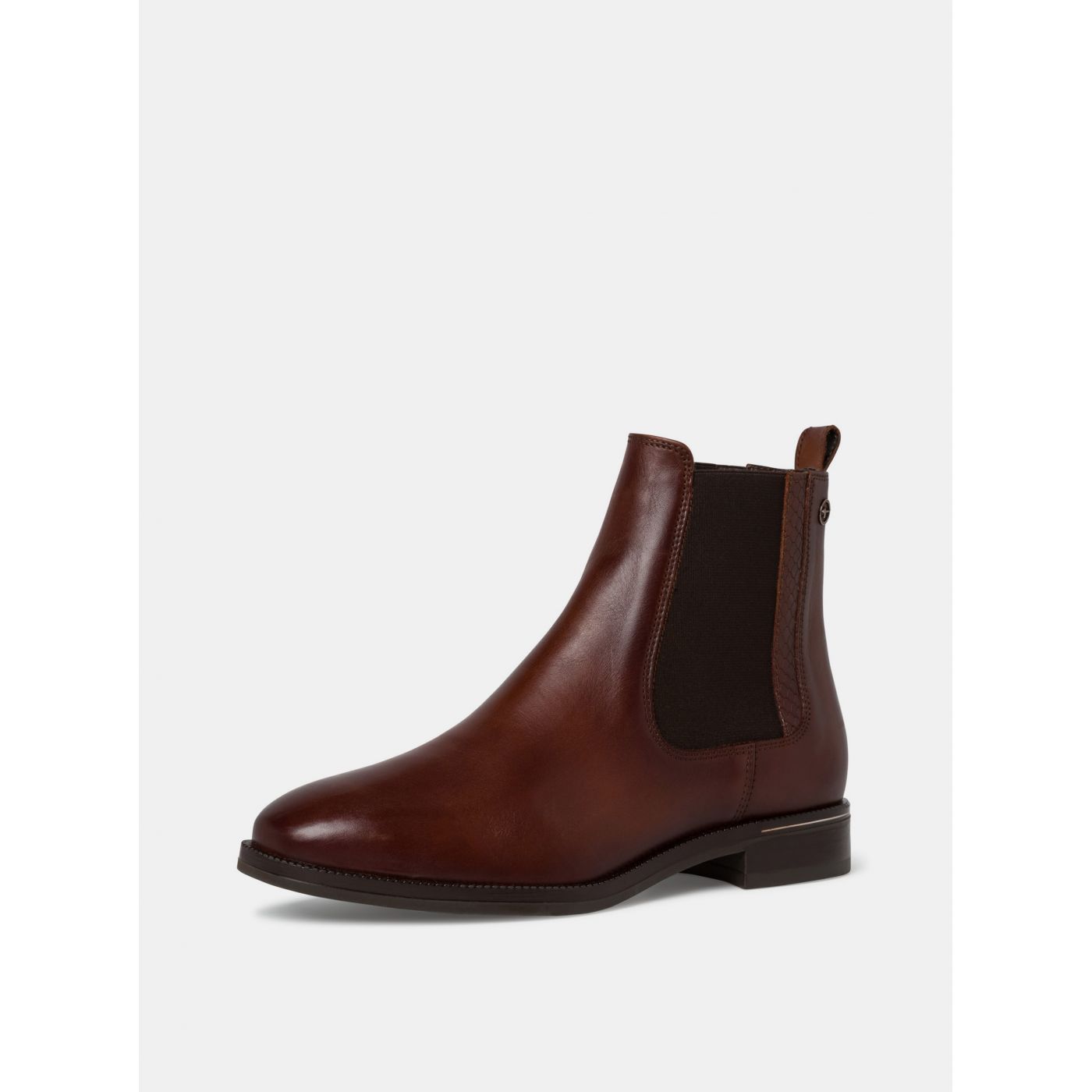 Dark Brown Women's Leather Chelsea Shoes Tamaris