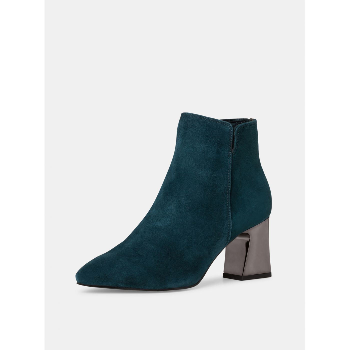 Dark Green Suede Ankle Boots Tamaris