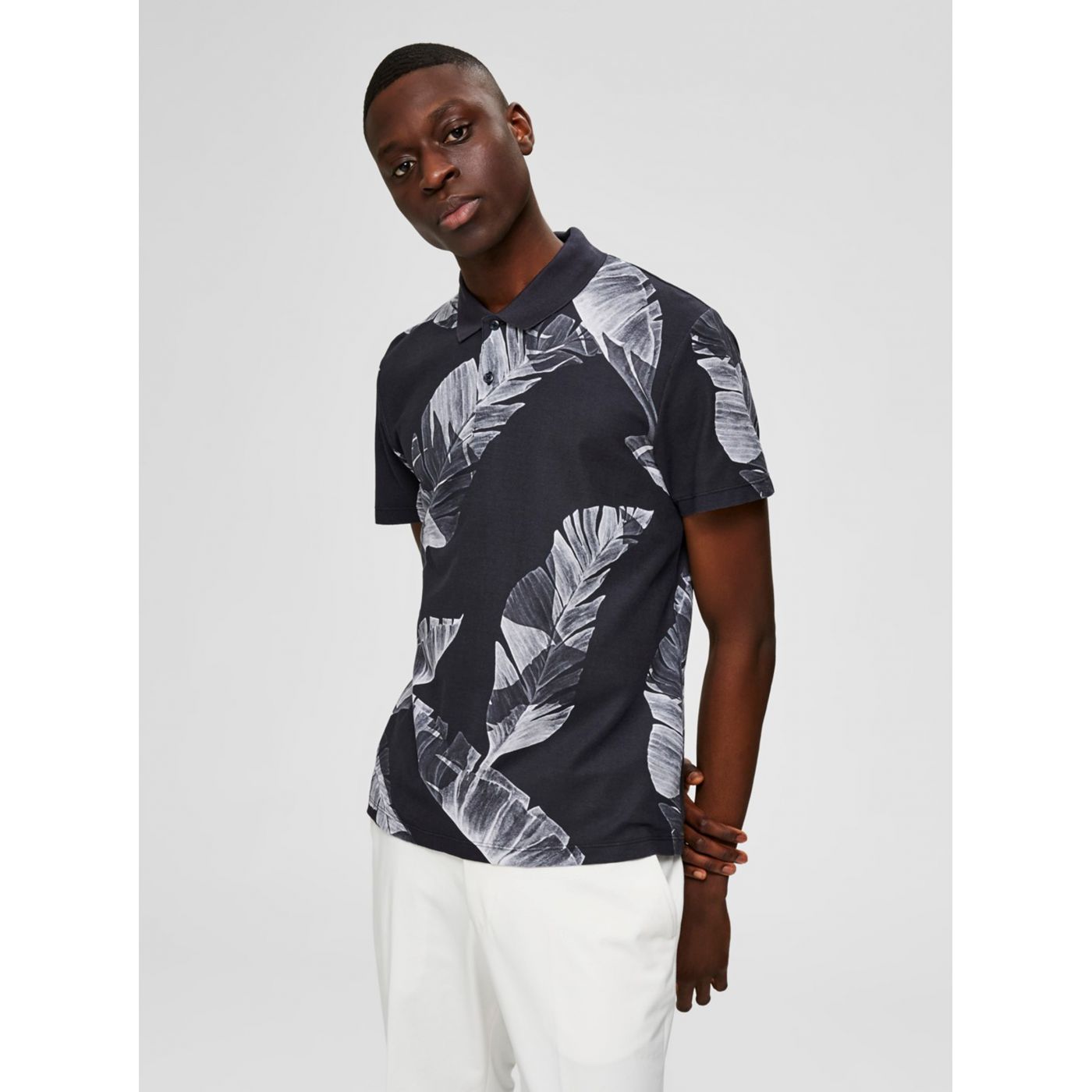 Black Patterned Shirt Selected Homme