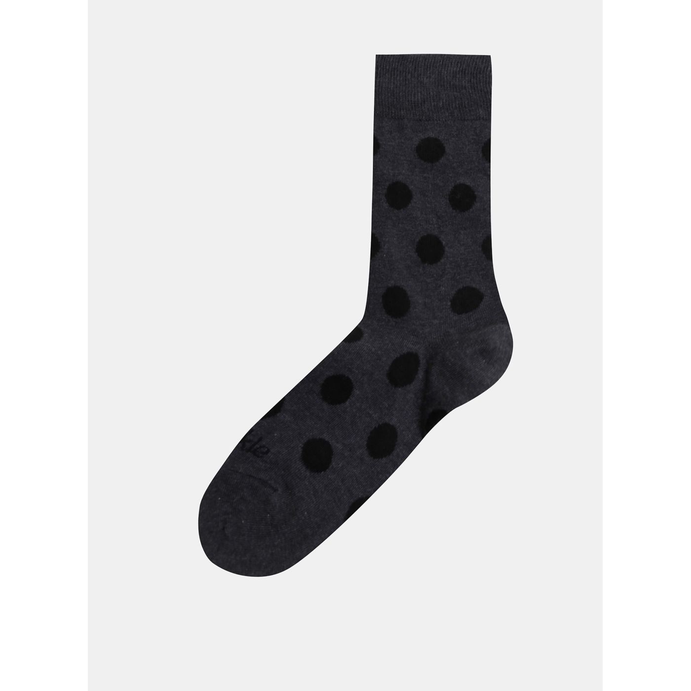 Dark grey polka dot socks Fusakle Gulichy inconspicuous