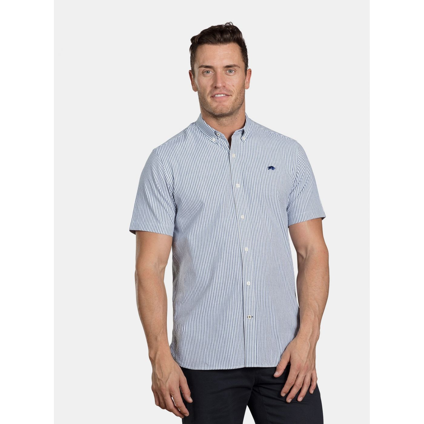 Raging Bull Blue Striped Shirt