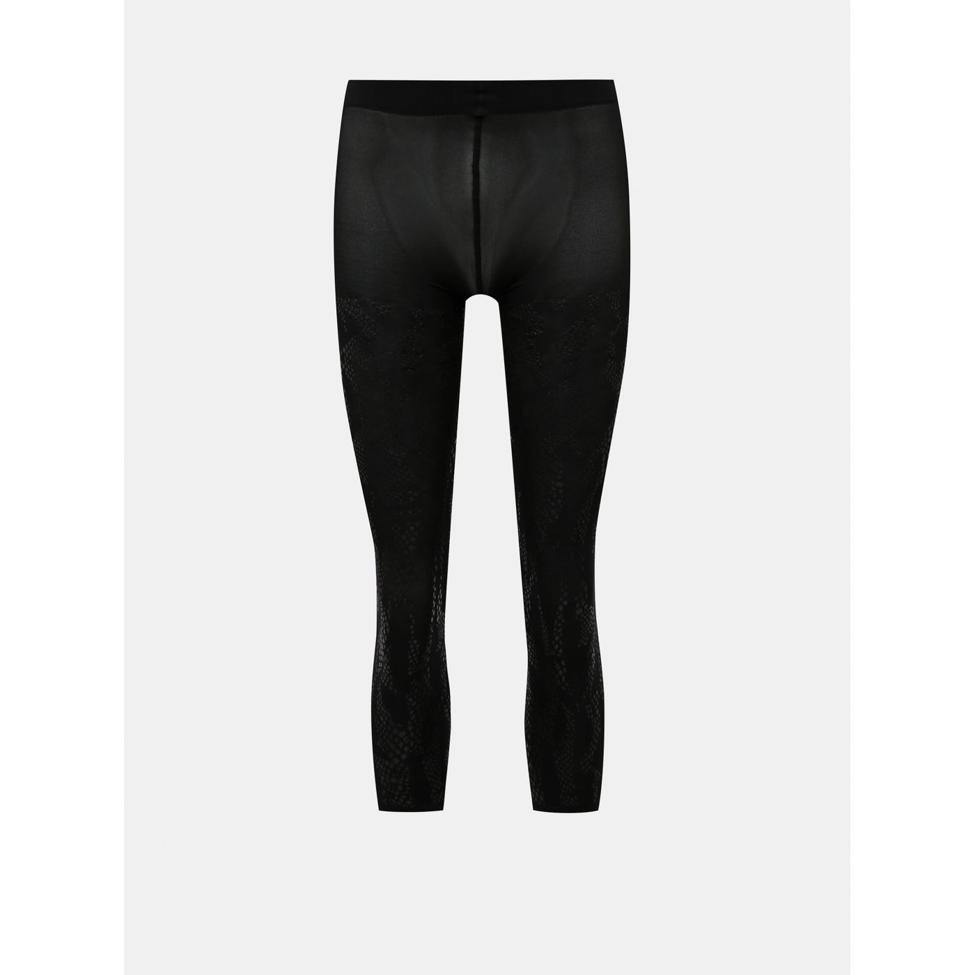 Black 3/4 leggings with a snake pattern Marie Claire