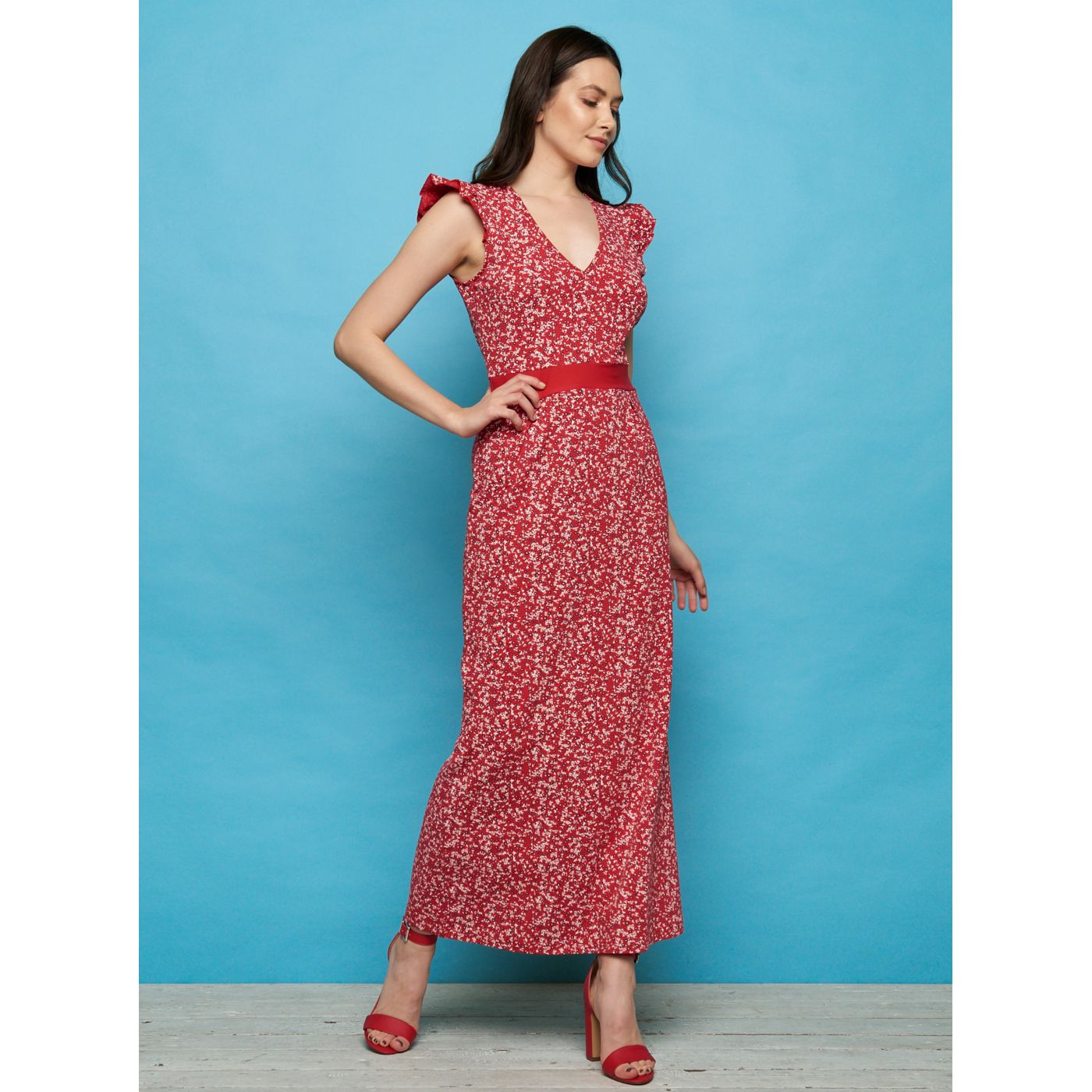 Red floral maxisats Tranquillo Fiefie