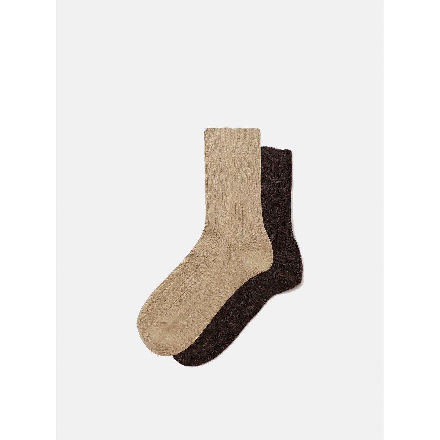 Set of two pairs of marie claire brown socks