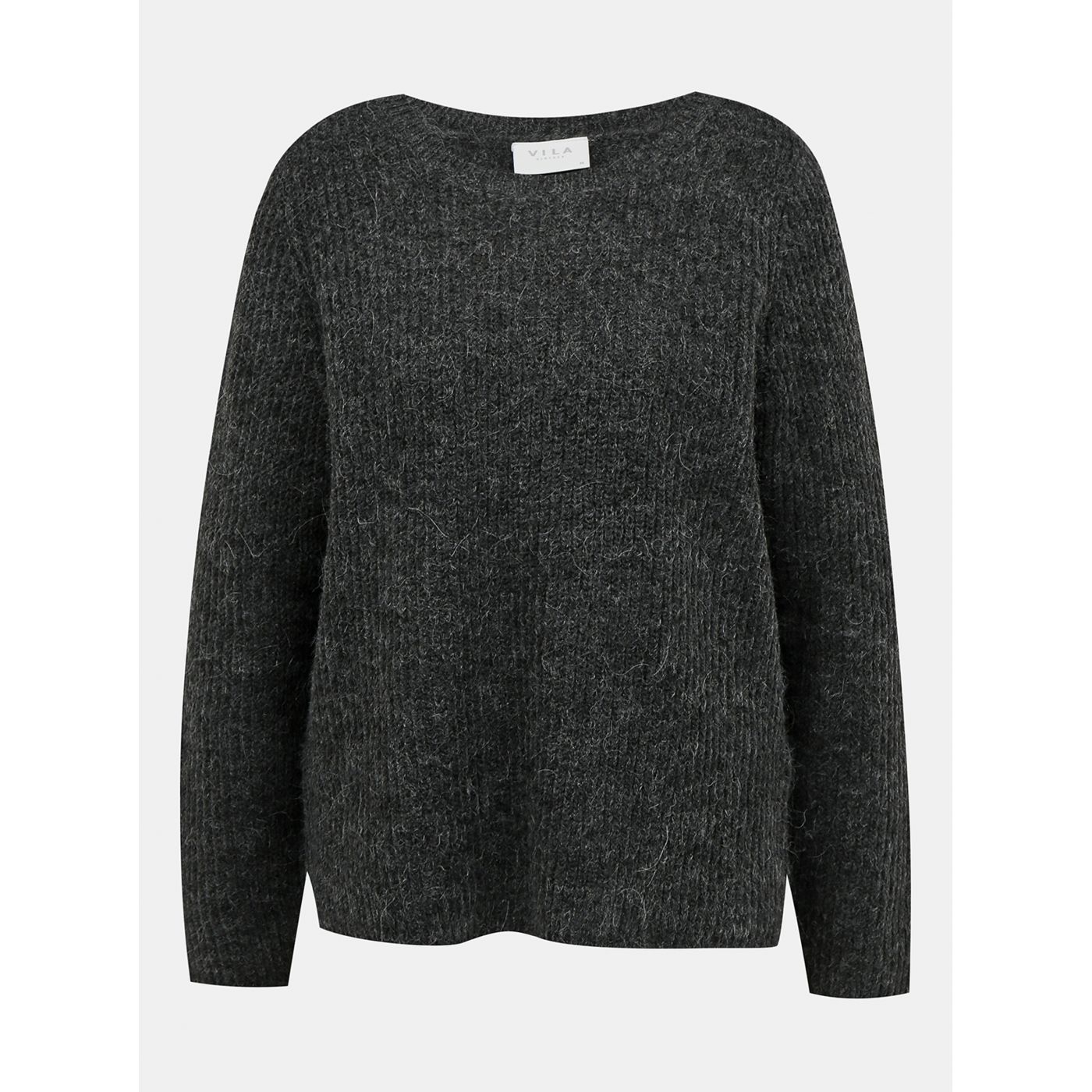 Dark grey sweater with admixture of wool from alpaca VILA