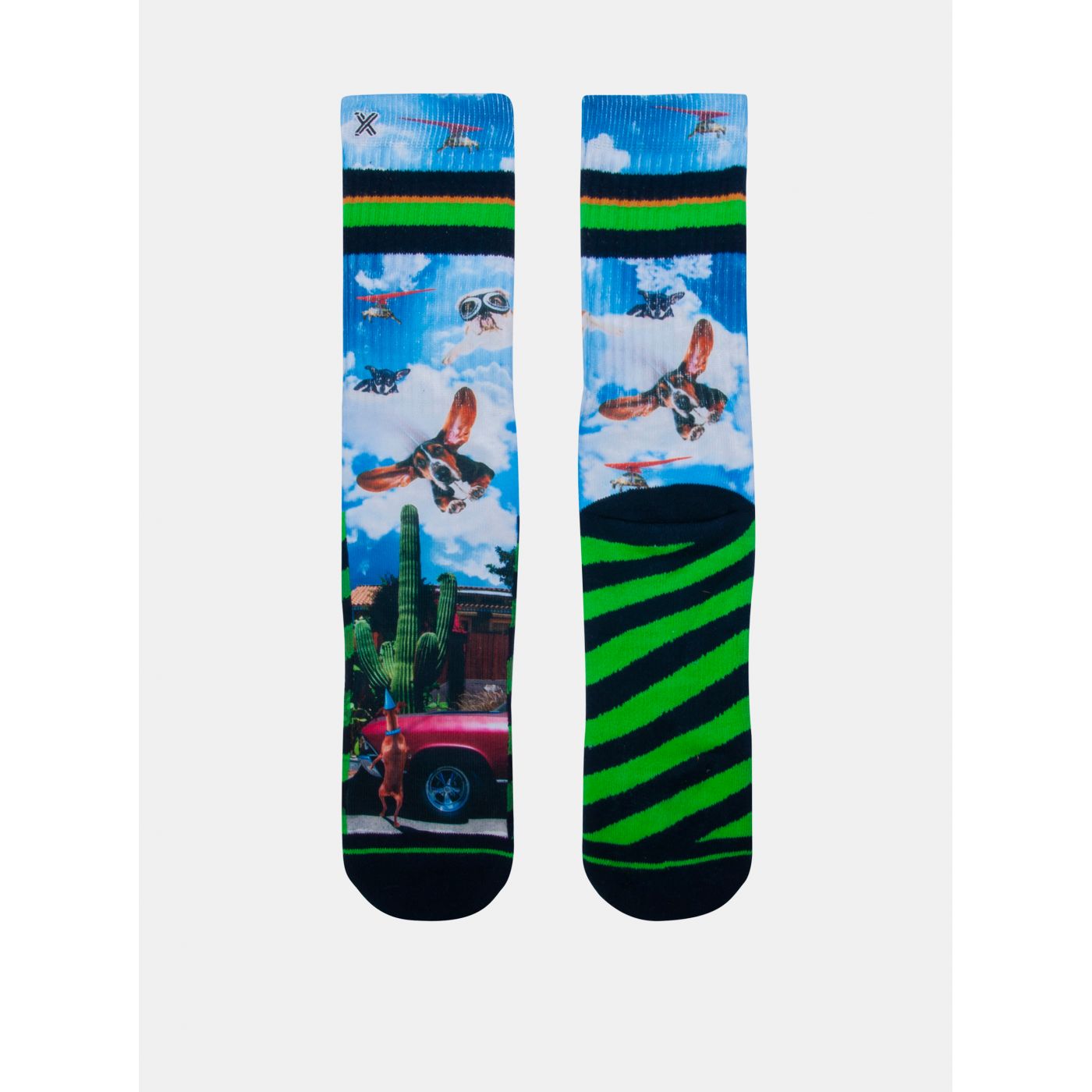 Blue-green men's socks XPOOOS