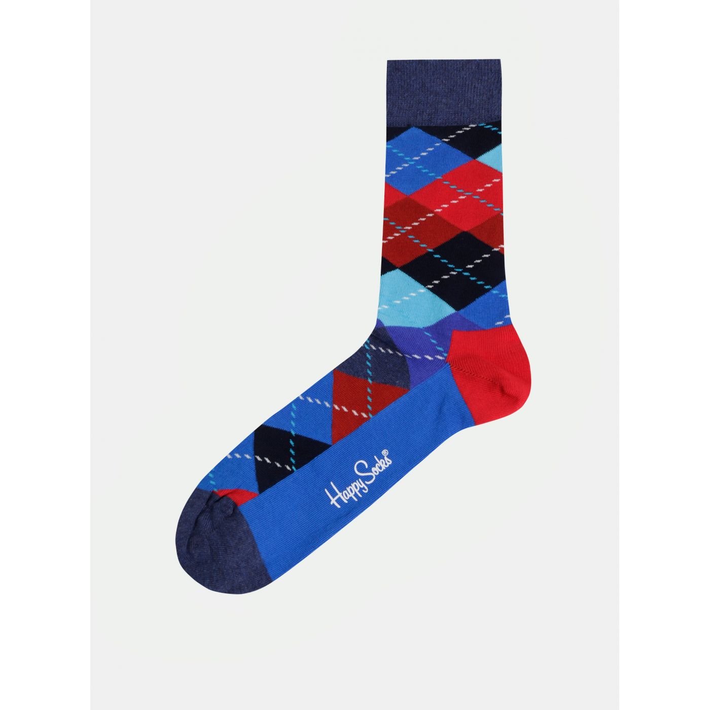 Happy Socks Argyle Red-Blue Patterned Socks