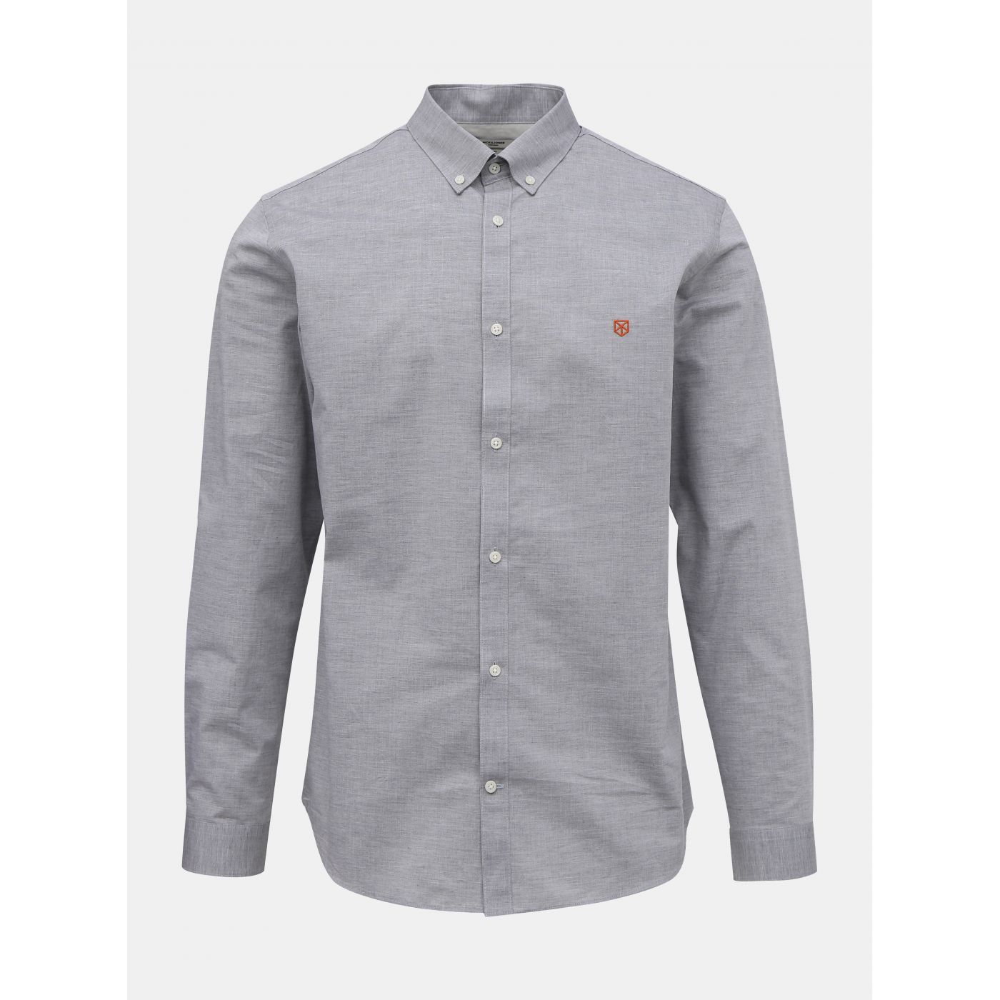 Grey Slim Fit Shirt Jack & Jones Bla