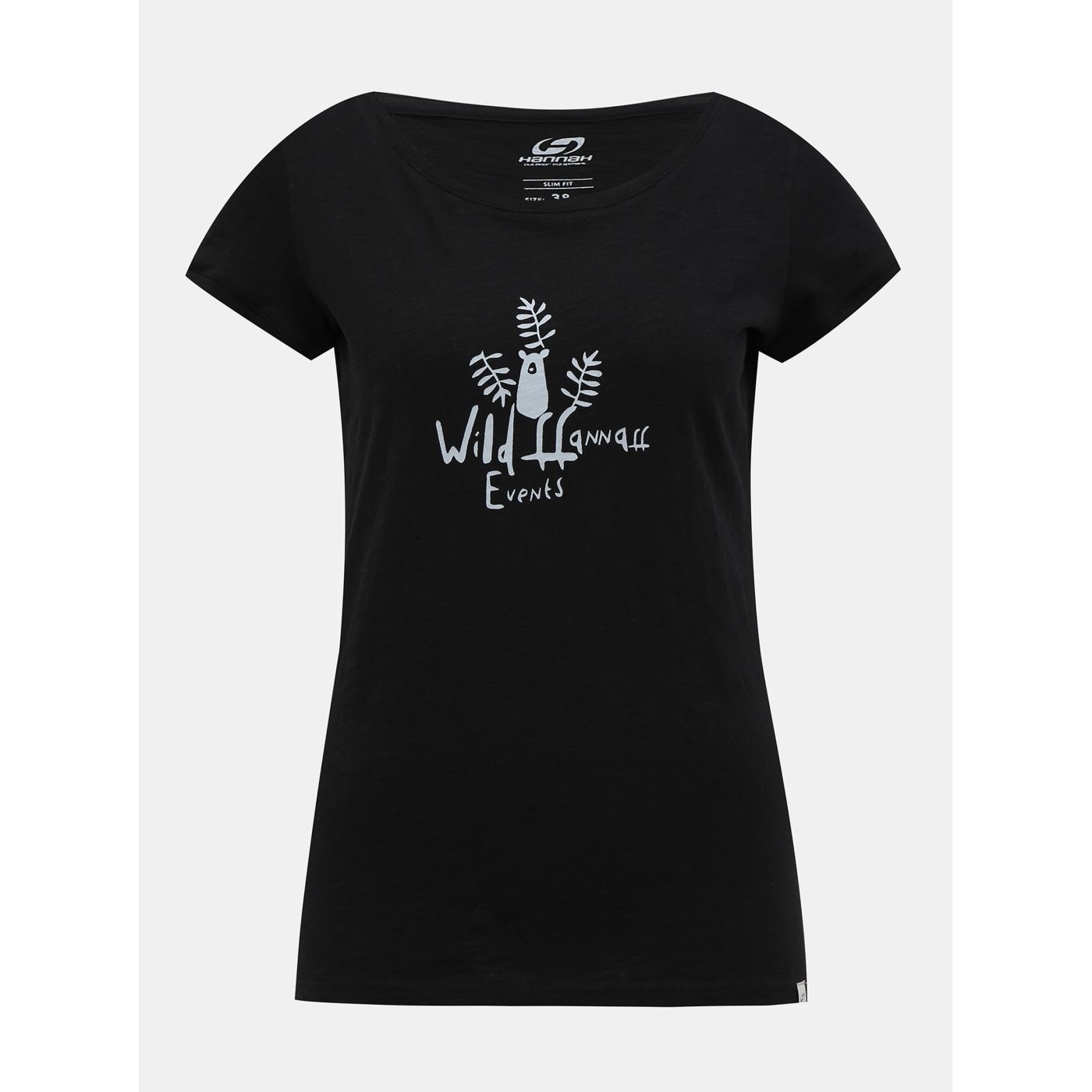 Black women's T-shirt printed by Hannah Saldiva