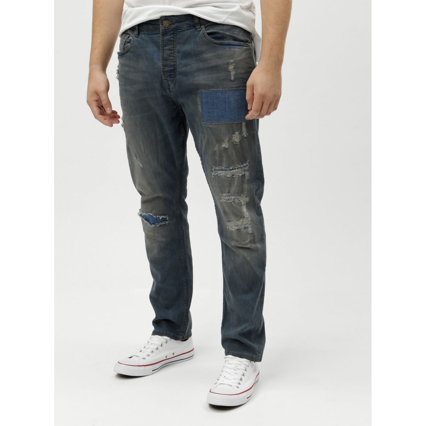 Blue jeans with a torn effect ONLY & SONS