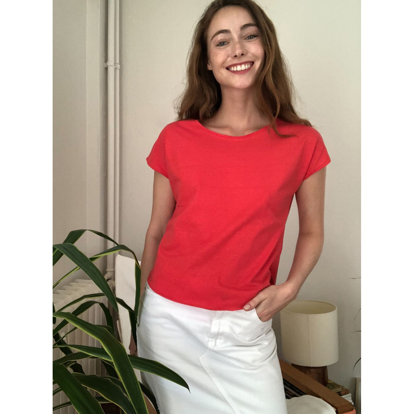 Trendyol Pomegranate Flower Bike Collar Basic Knitted T-Shirt