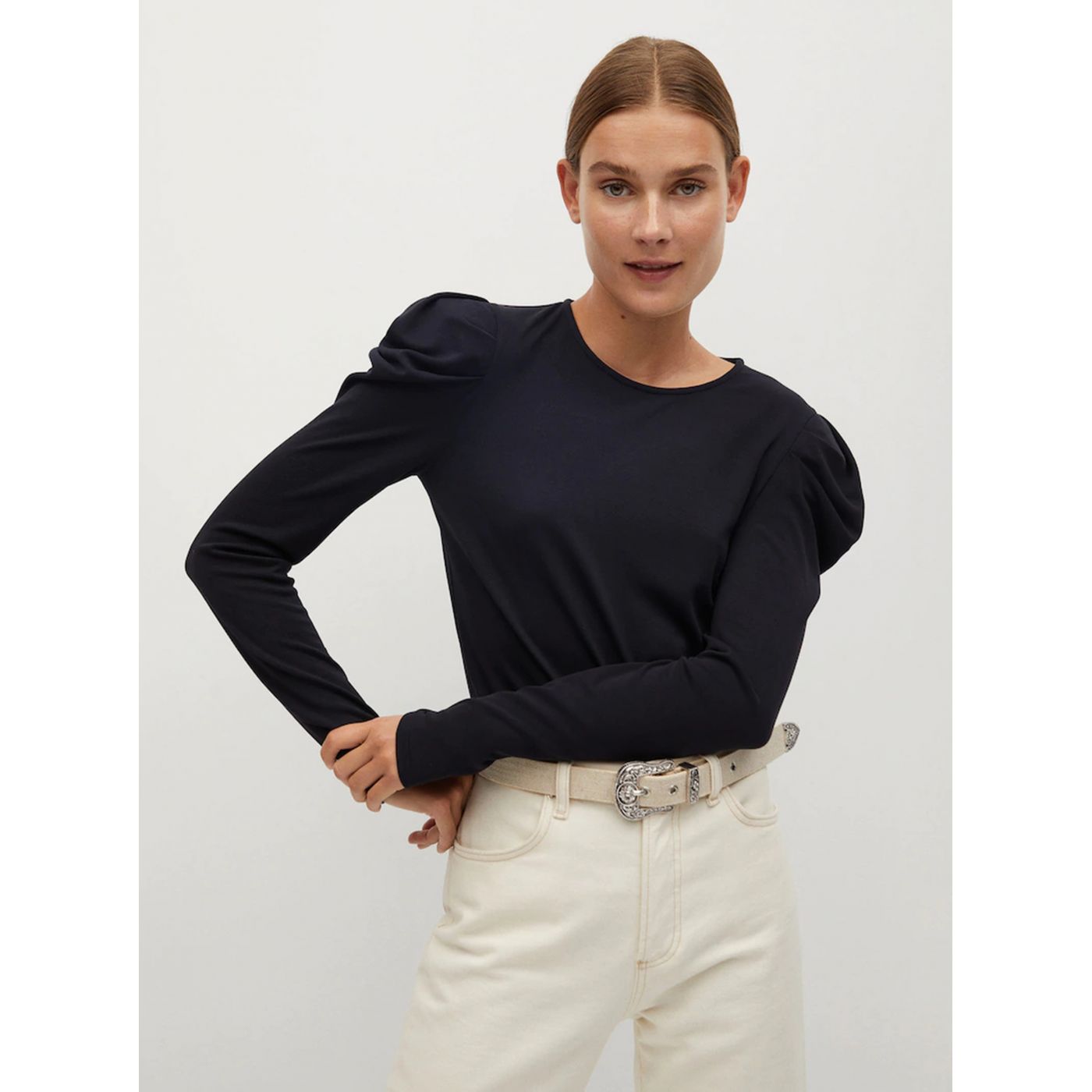 Dark Blue T-Shirt Mango