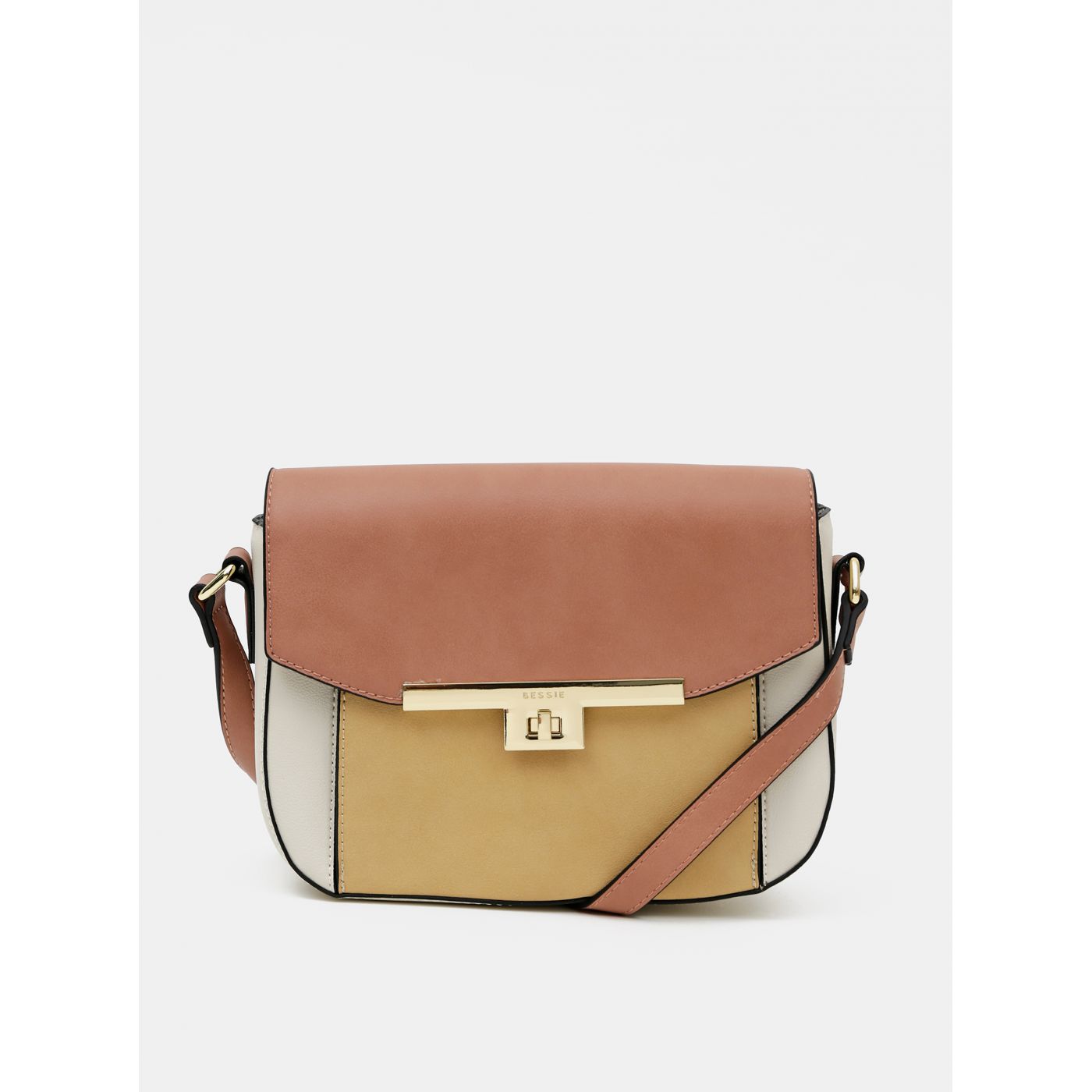 Creamy-pink crossbody handbag Bessie London
