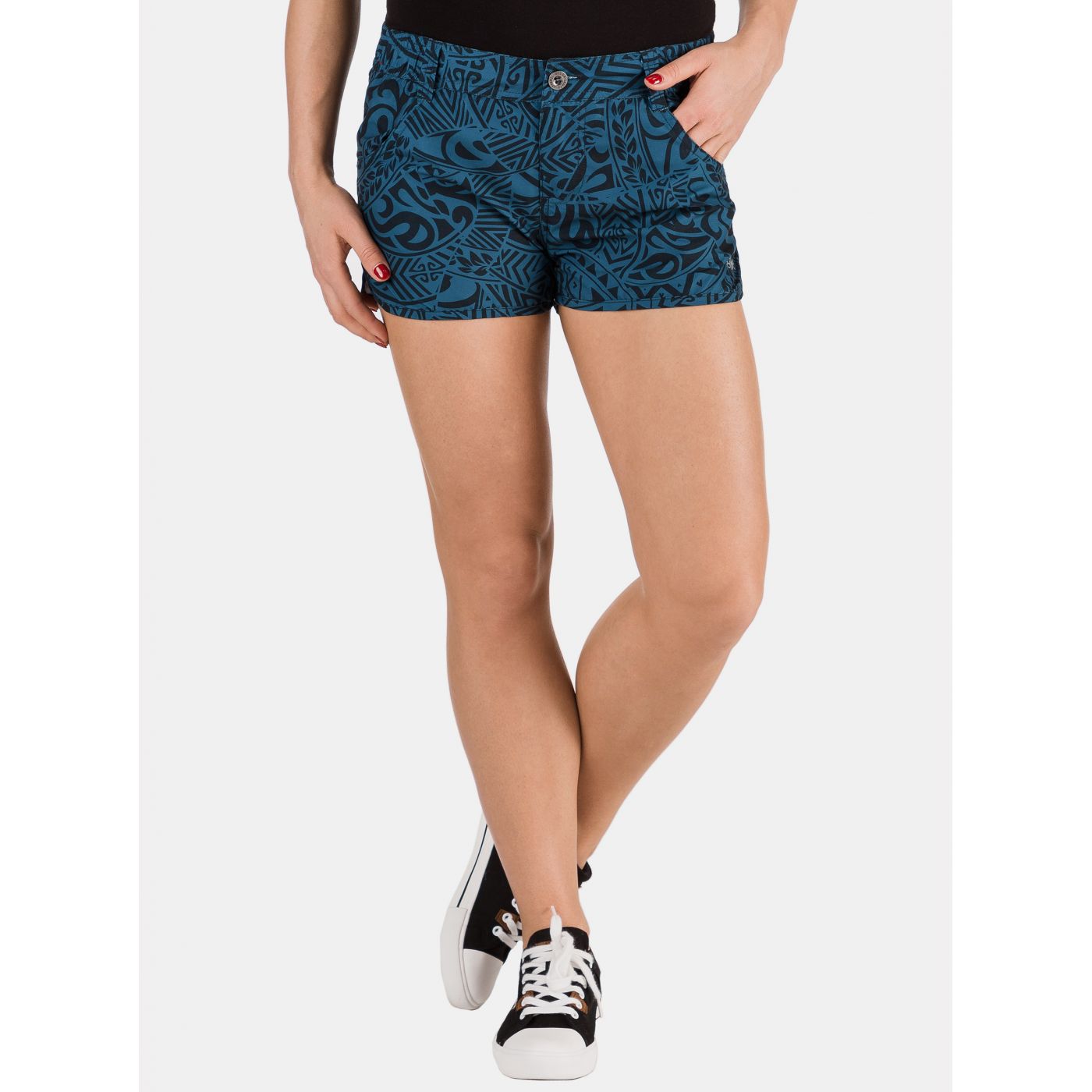 Blue Women's Patterned Shorts SAM 73
