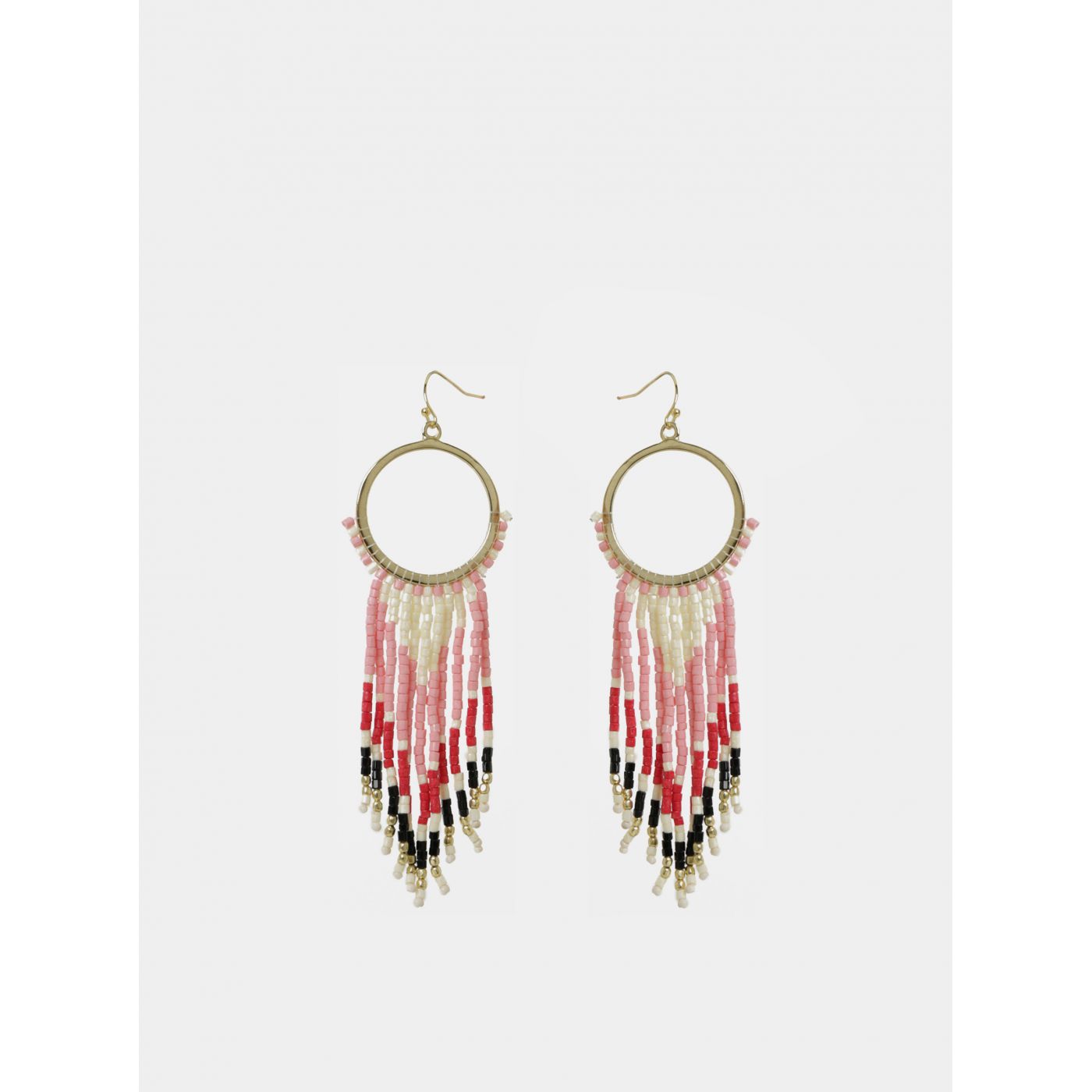 Earrings in pink and gold pieces becky