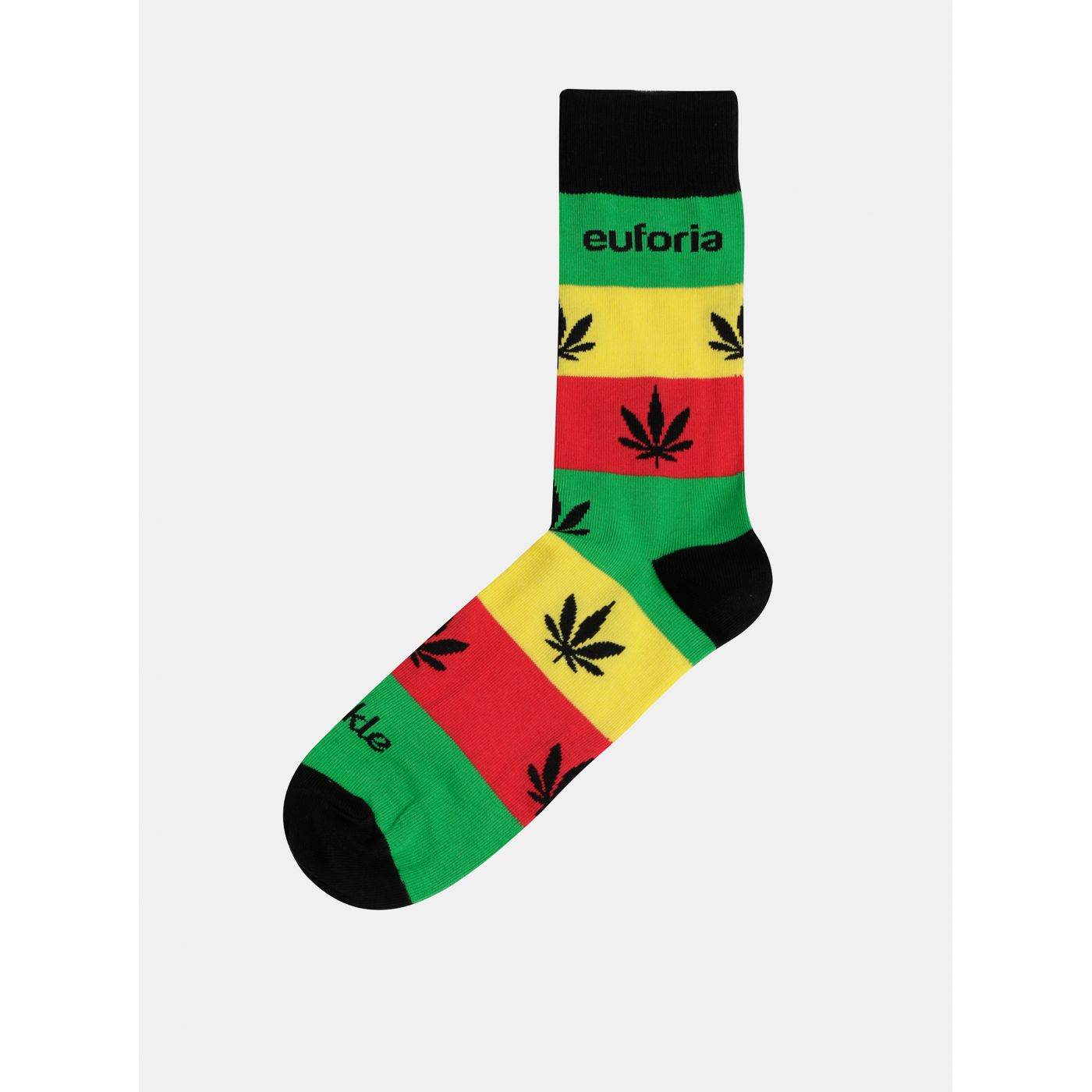 Yellow-green patterned socks Fusakle Euphoria Reggae