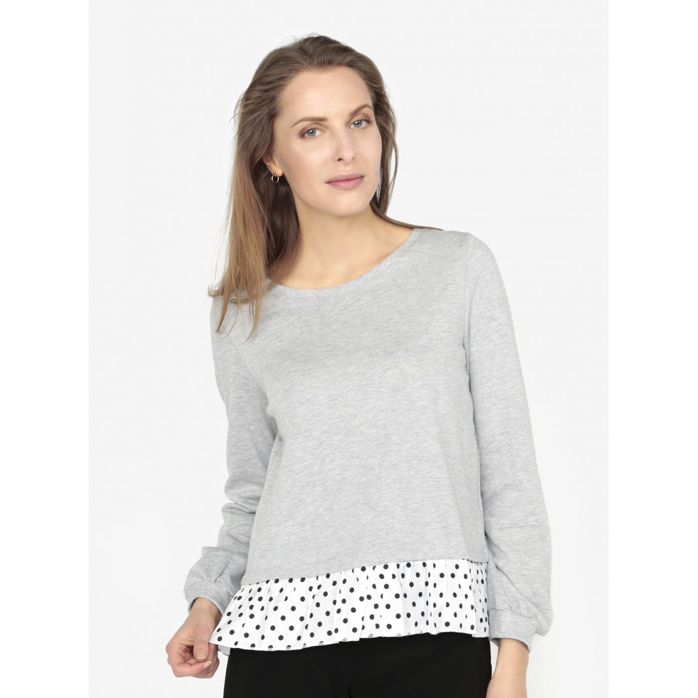 Light grey lightweight sweatshirt with vero moda lining