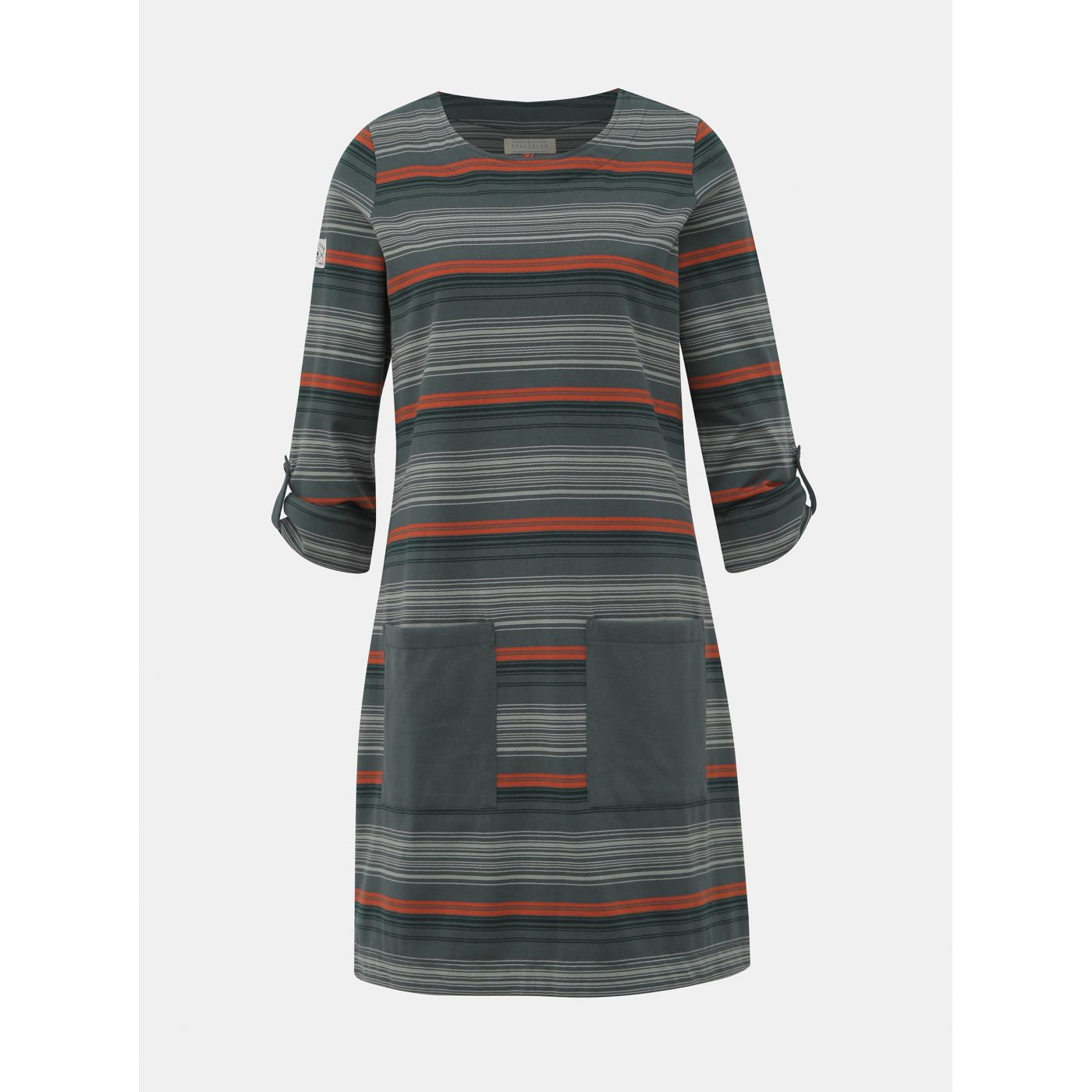 Brakeburn Grey Striped Dress